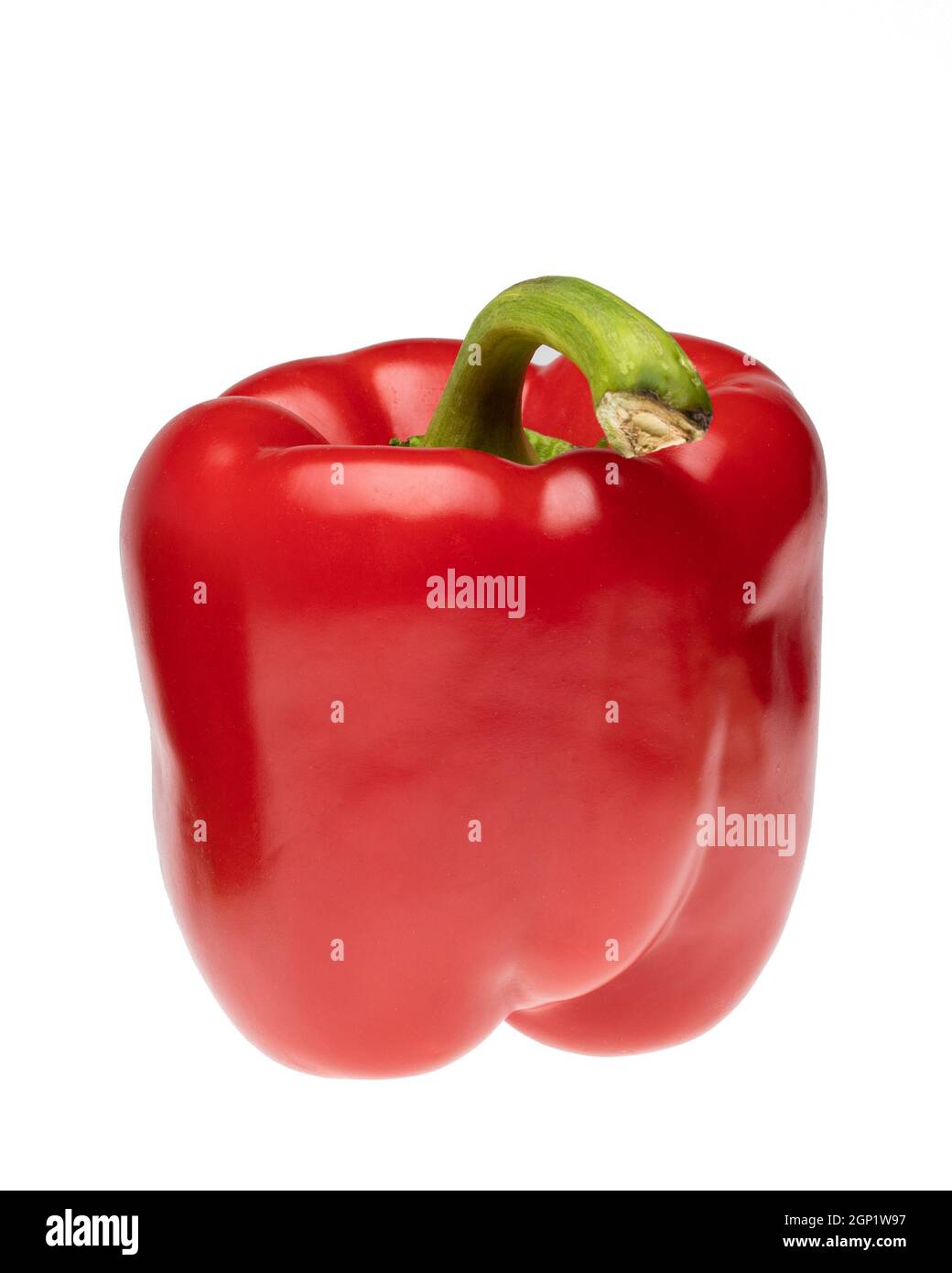 Paprika. Pepper red. Bell pepper isolated. Sweet red peppers. With clipping path. Selective focus image on white background. Stock Photo