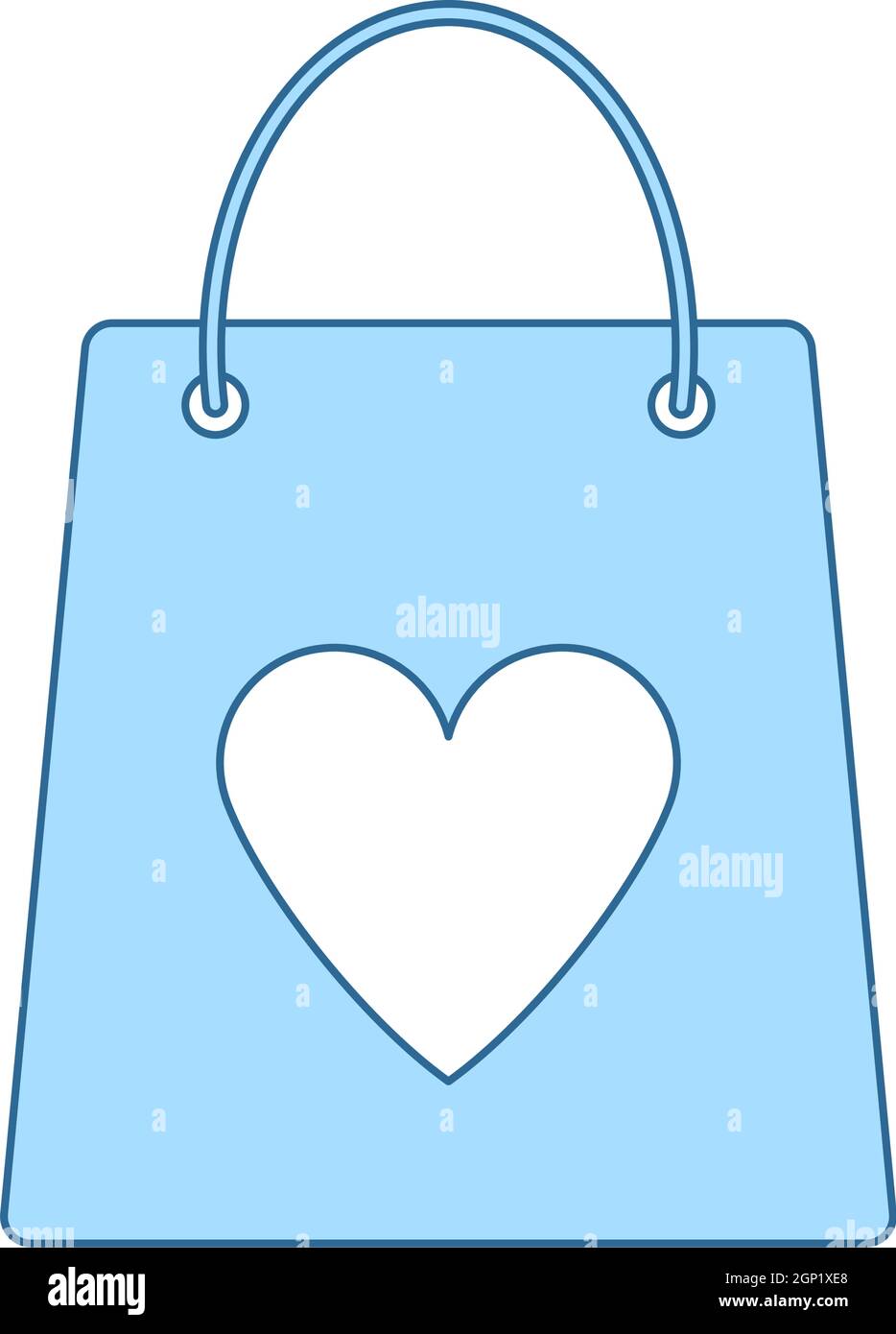 Shopping Bag With Heart Icon Stock Vector