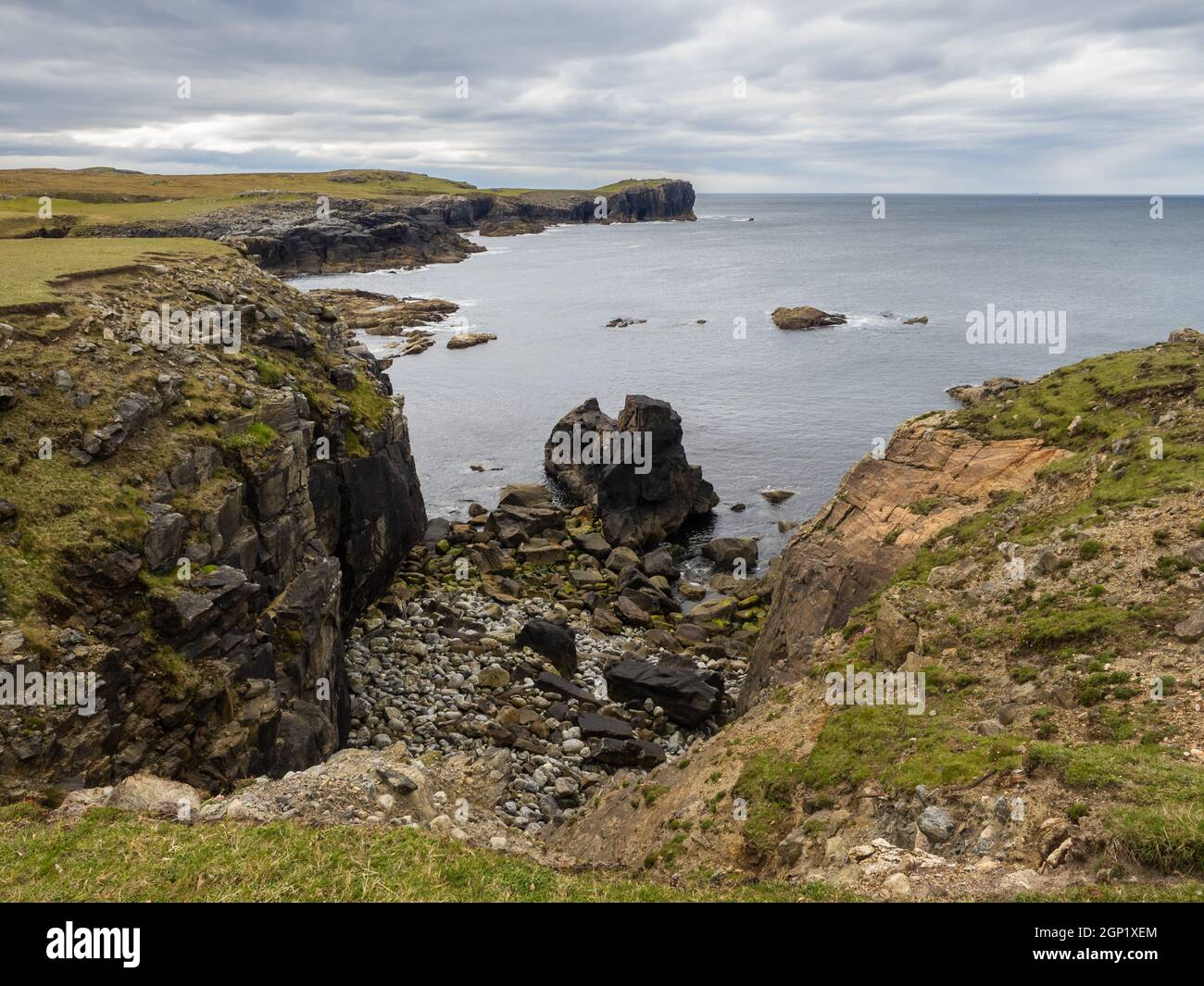 The Stac A Phris is a rugged natural rock arch on the West Coast