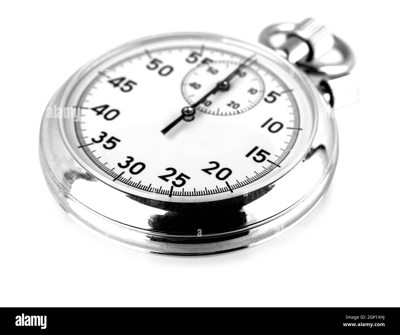 Old stopwatch isolated on white business concept Stock Photo - Alamy