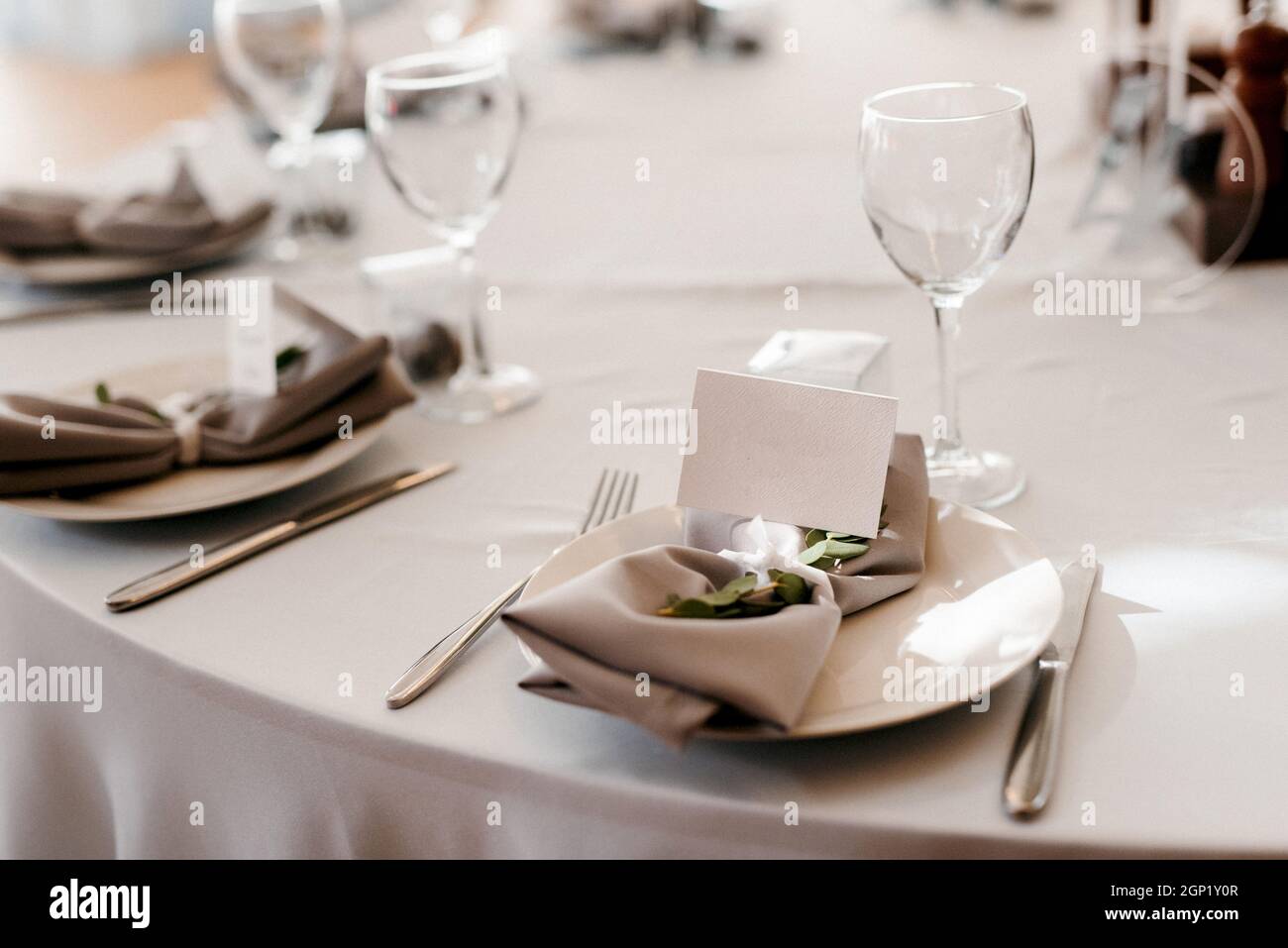 wedding decor for table with natural element Stock Photo - Alamy