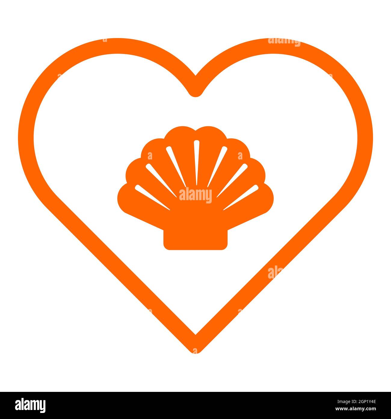 Heart Behind Shell Shell and heart Stock Photo - Alamy