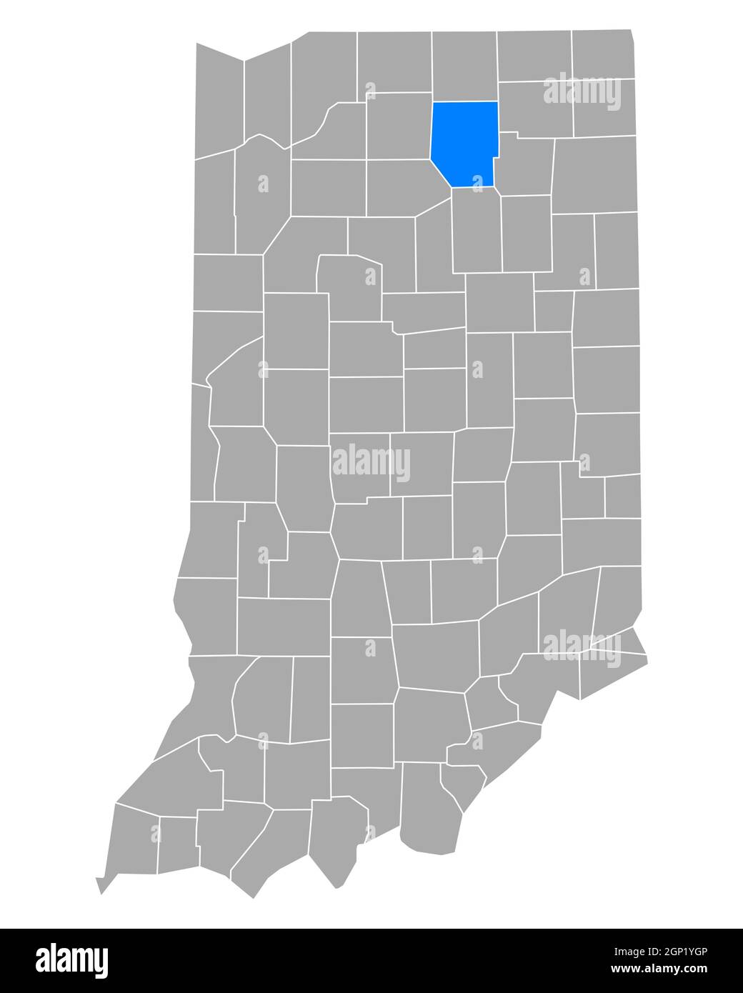 Map of Kosciusko in Indiana Stock Photo Alamy
