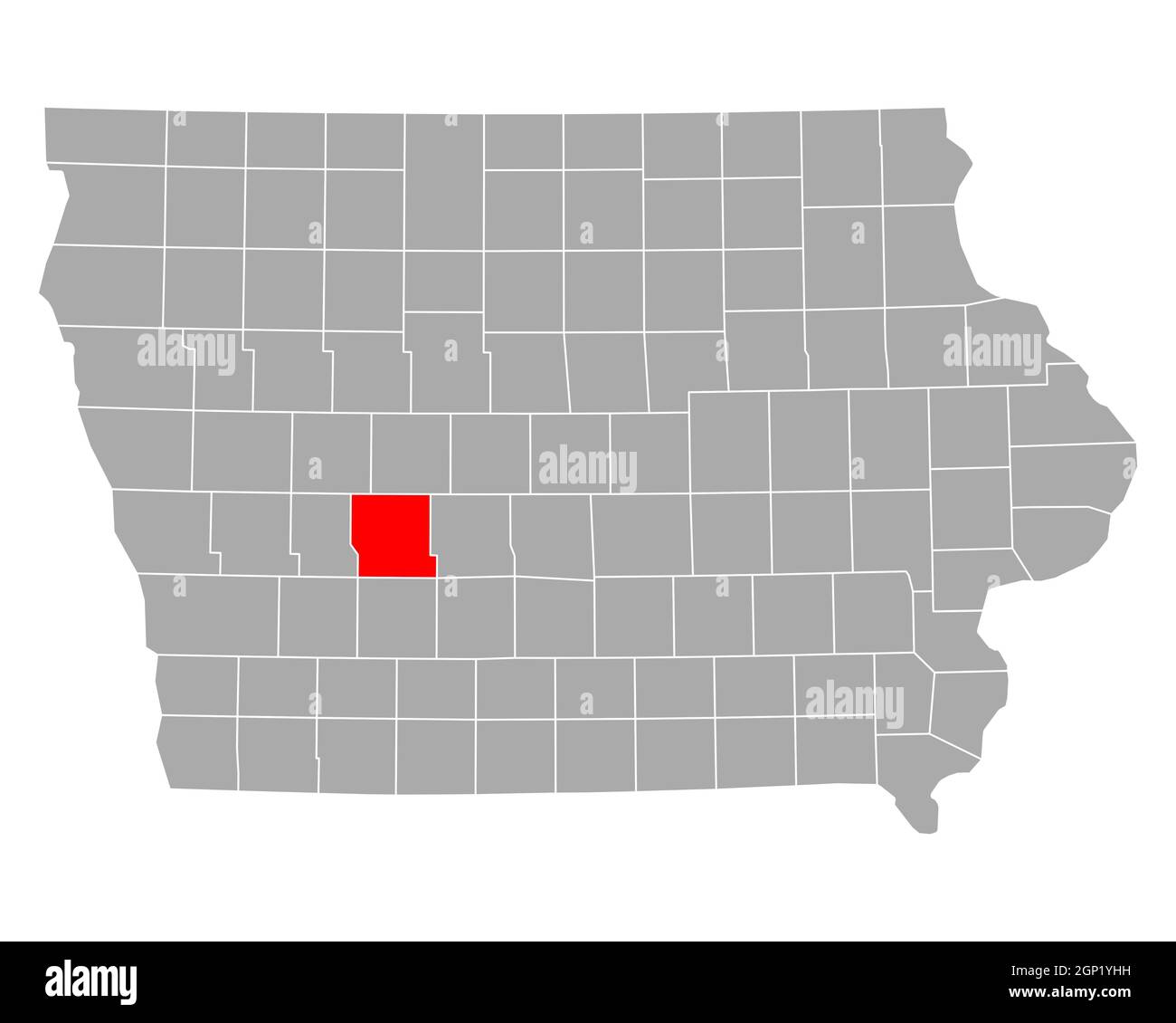 Map of Guthrie in Iowa Stock Photo Alamy