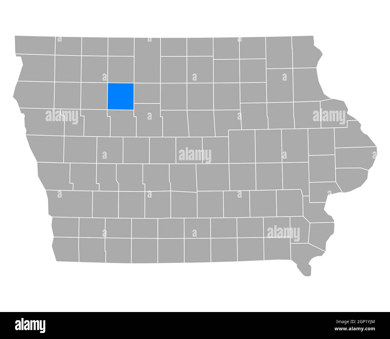 Map of Pocahontas in Iowa Stock Photo Alamy