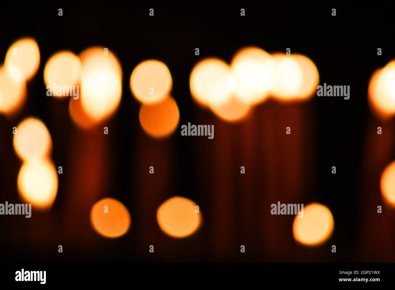 Candles In Dark Place In A Church Stock Photo Alamy
