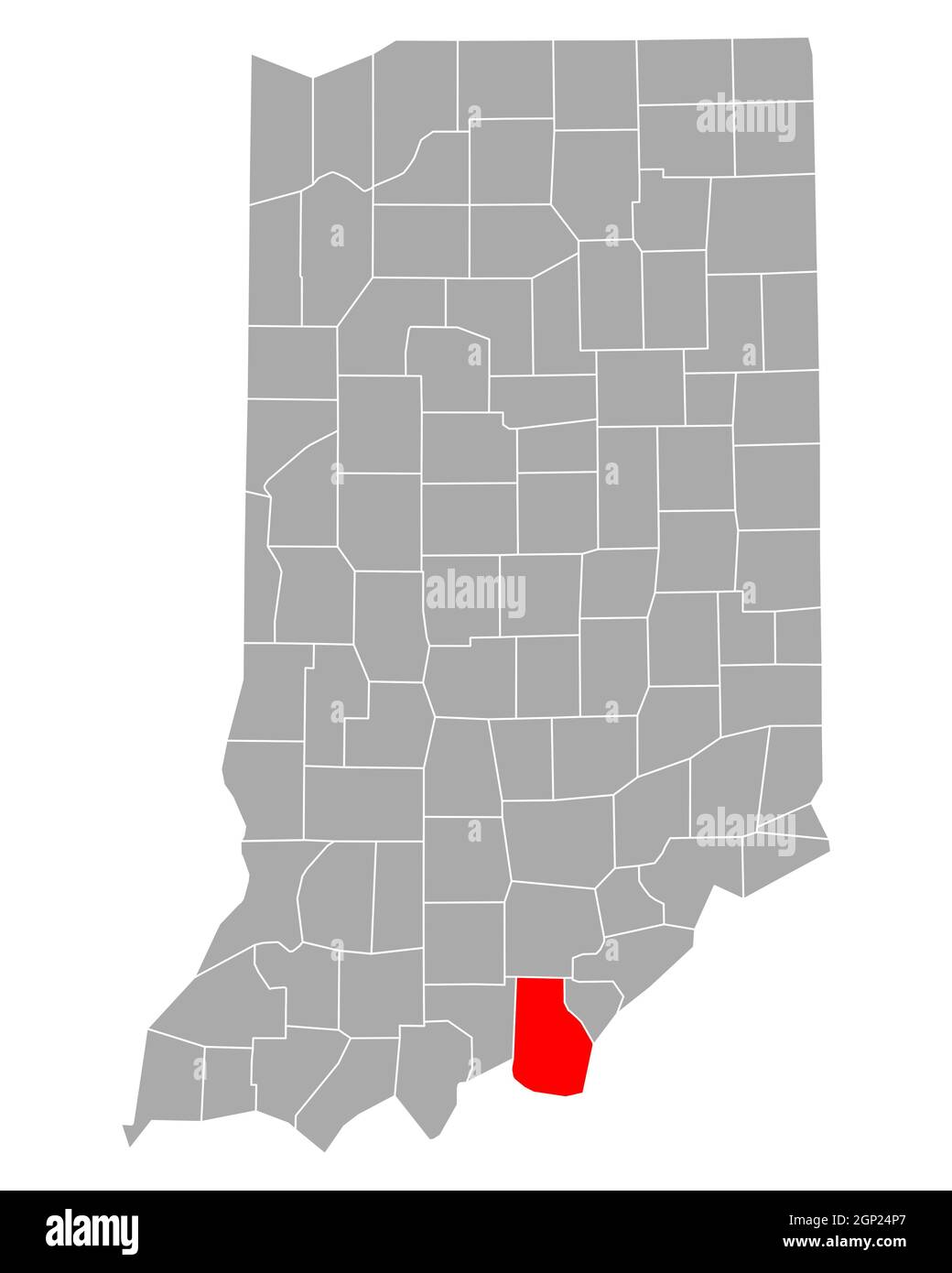 Map of Harrison in Indiana Stock Photo Alamy