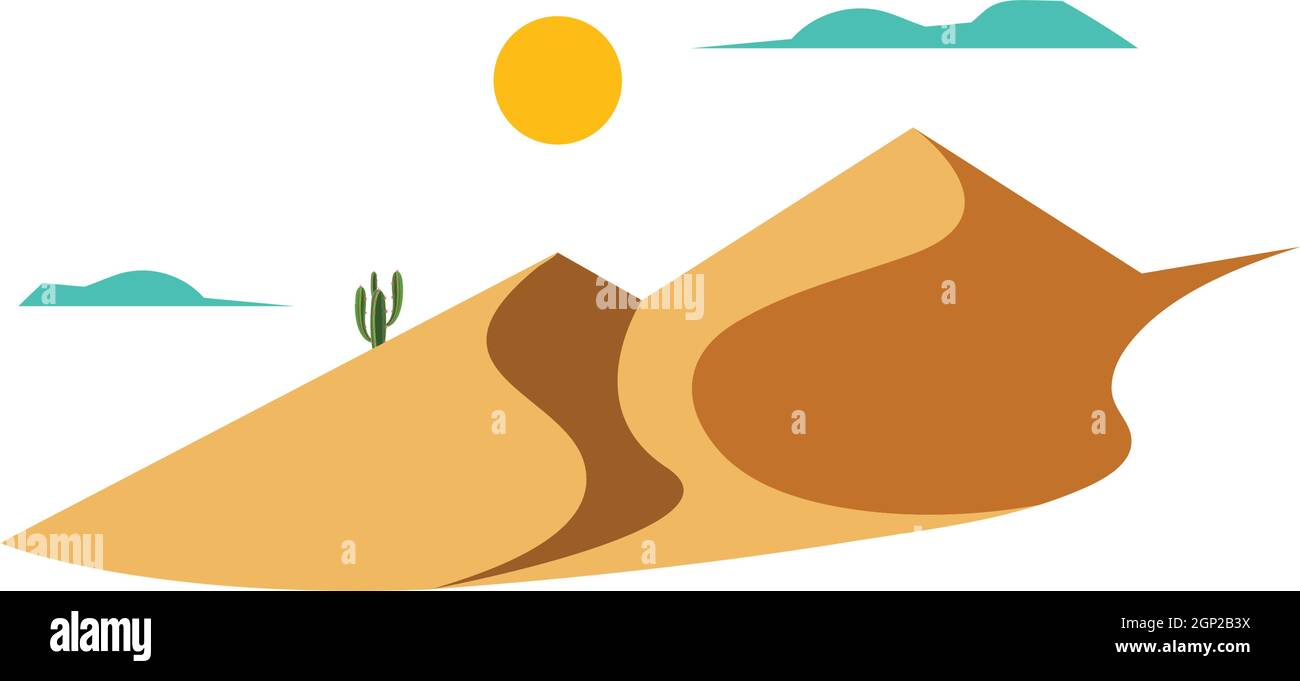 landscape desert vector illustration Stock Vector