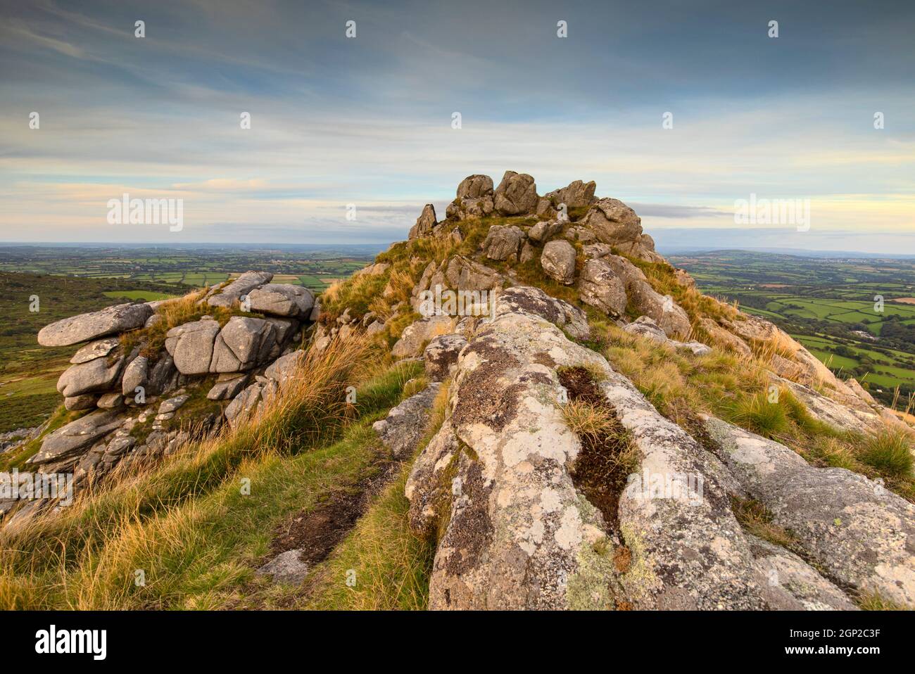 Summit of Sharptor on Bodmin Moor Stock Photo