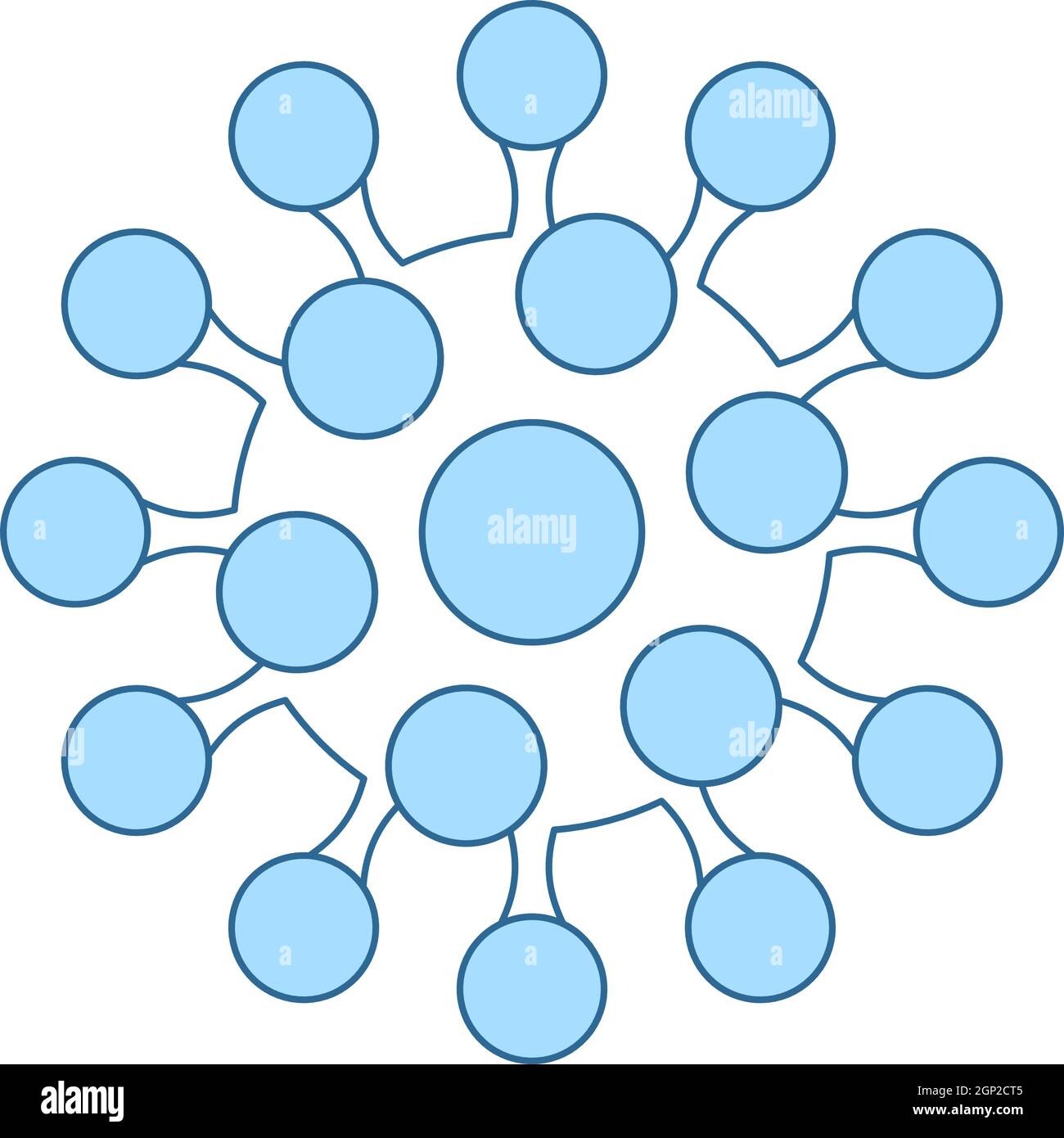 Coronavirus Molecule Icon Stock Vector