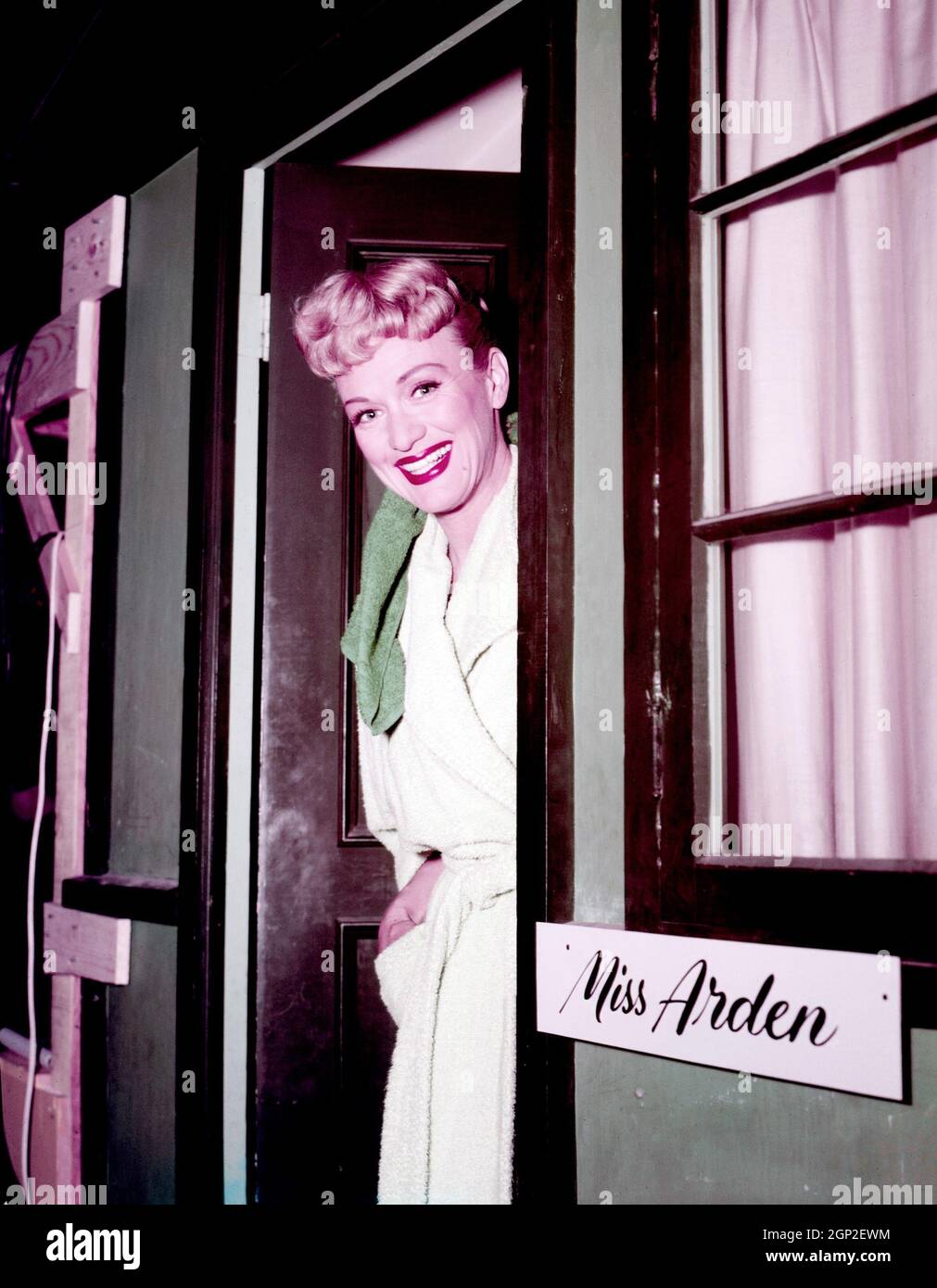 OUR MISS BROOKS, Eve Arden, on the set of the feature film, 1956 Stock Photo