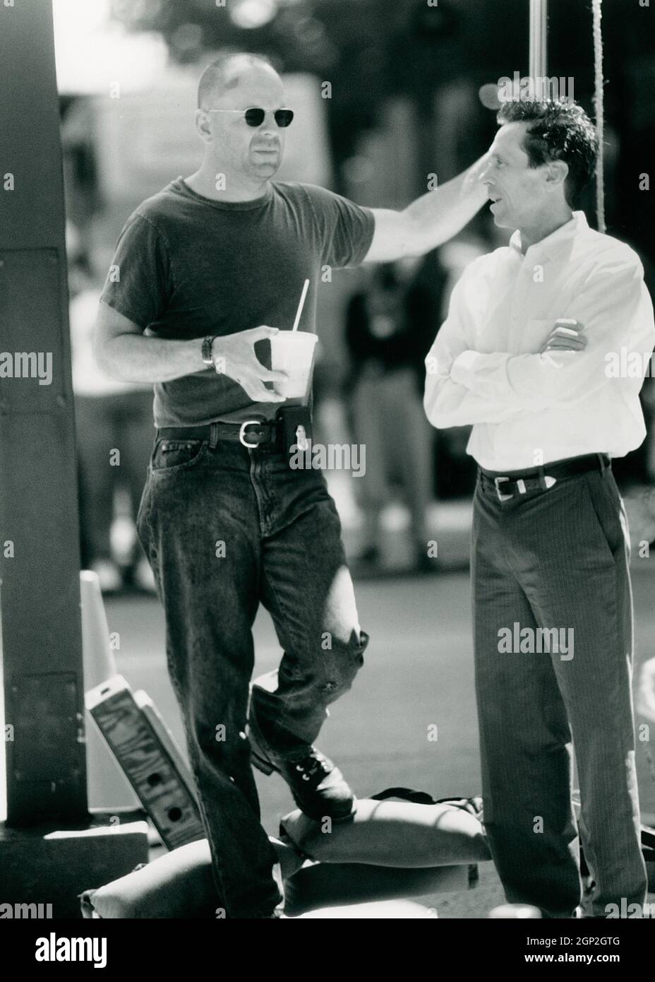 MERCURY RISING, from left: Bruce Willis, Brian Grazer, producer, 1998 ...