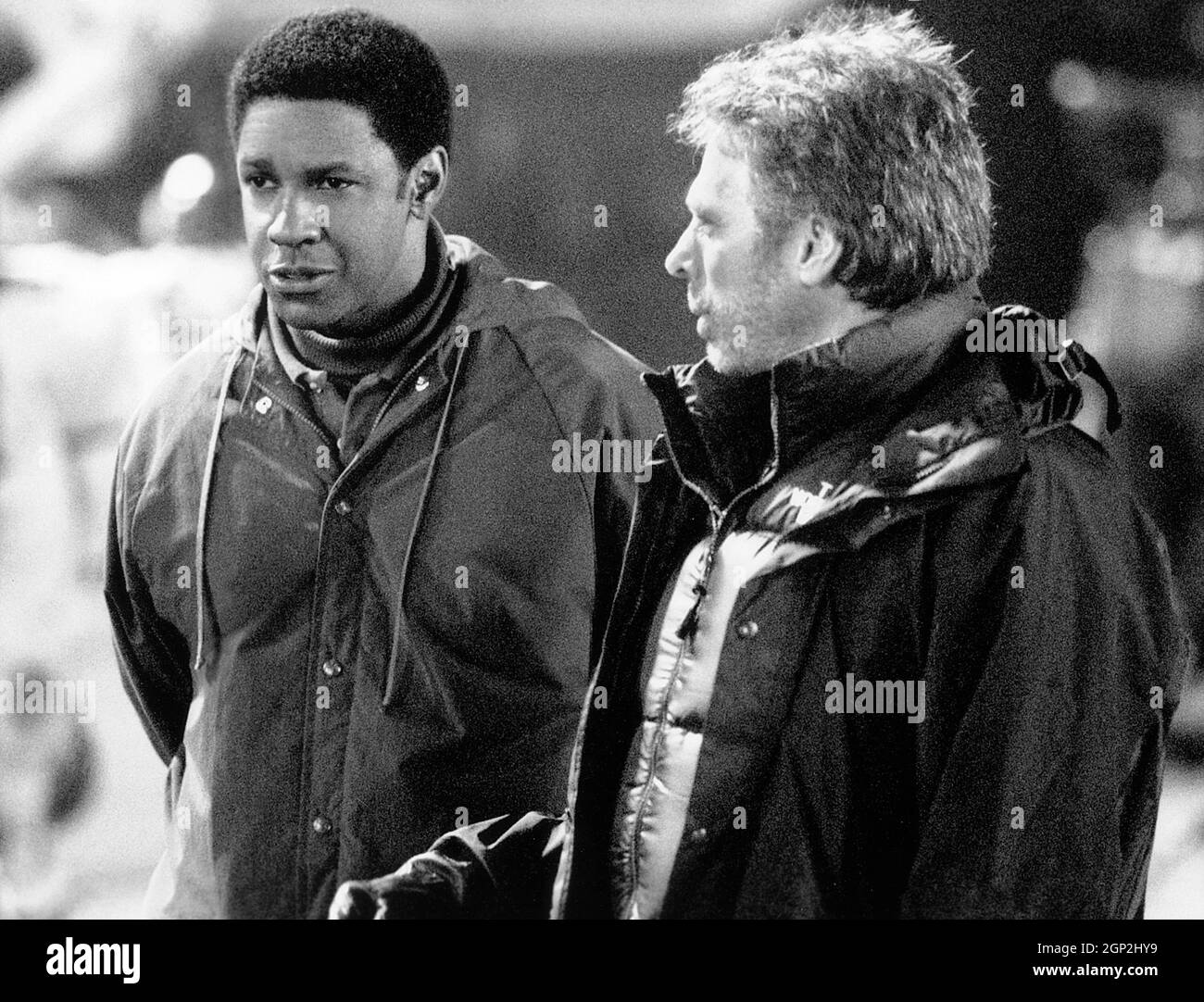 REMEMBER THE TITANS, from left Denzel Washington, producer Jerry