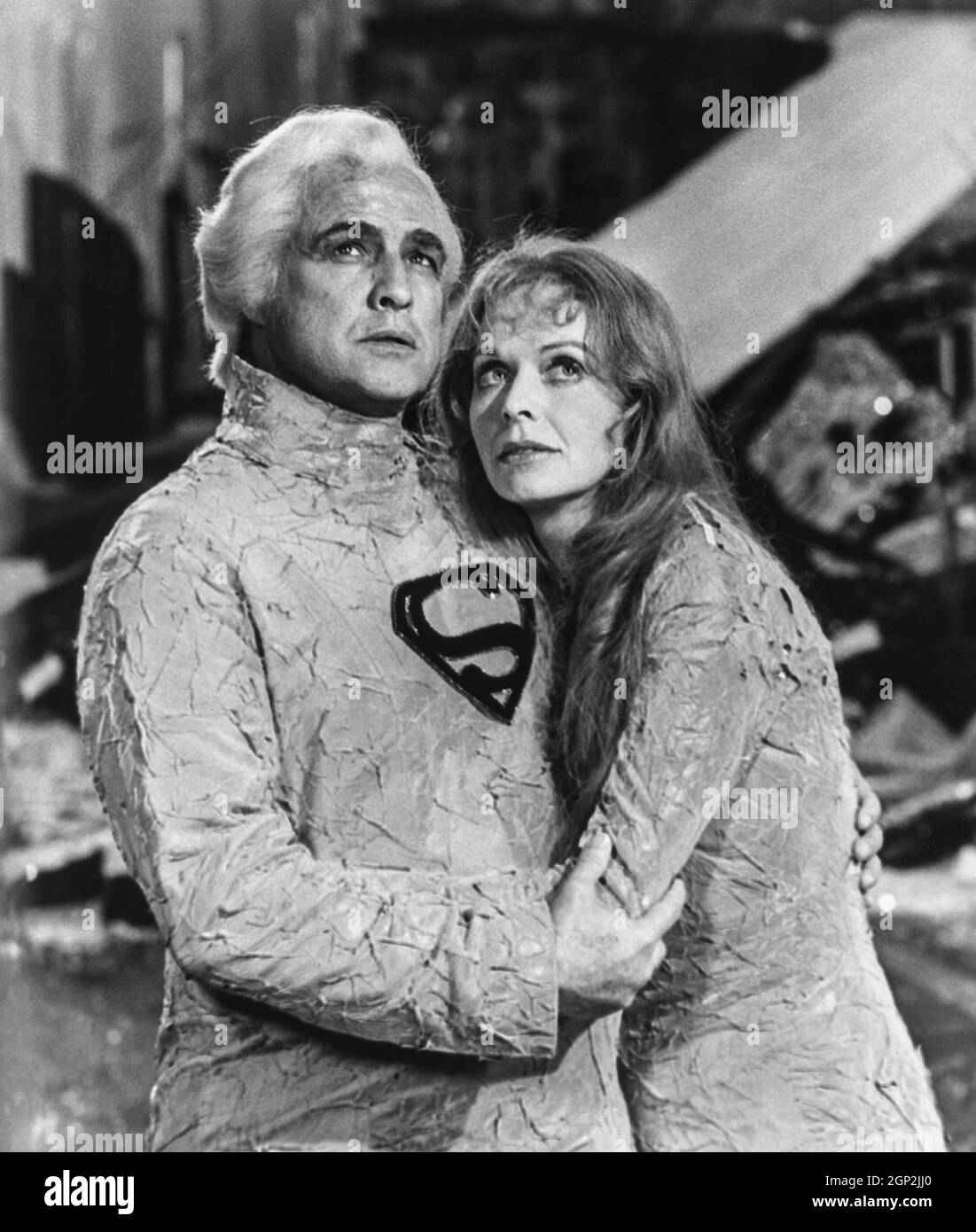 SUPERMAN, from left: Marlon Brando, Maria Schell, 1978. © Warner Bros./ Courtesy: Everett Collection. Stock Photo