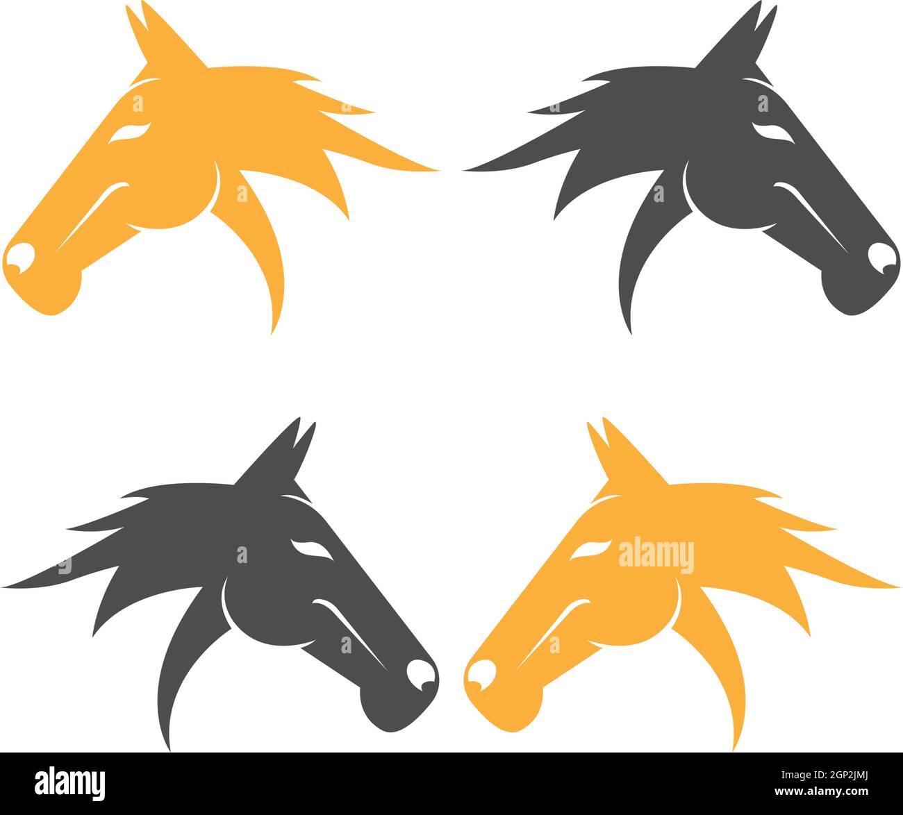 Horse logo icon design template vector Stock Vector
