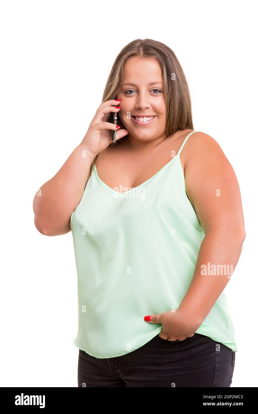Fat blonde young woman happy hi-res stock photography and images - Page 2 -  Alamy