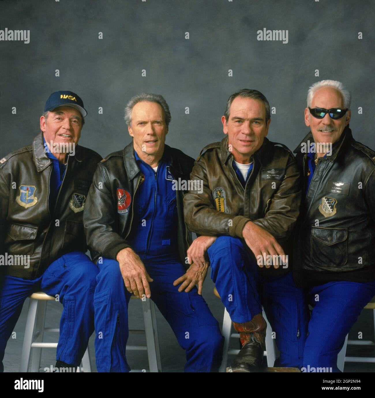 SPACE COWBOYS, from left James Garner, Clint Eastwood, Tommy Lee Jones, Donald Sutherland, 2000