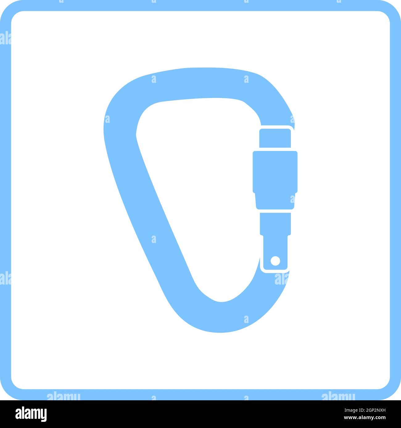 Alpinist Carabine Icon Stock Vector