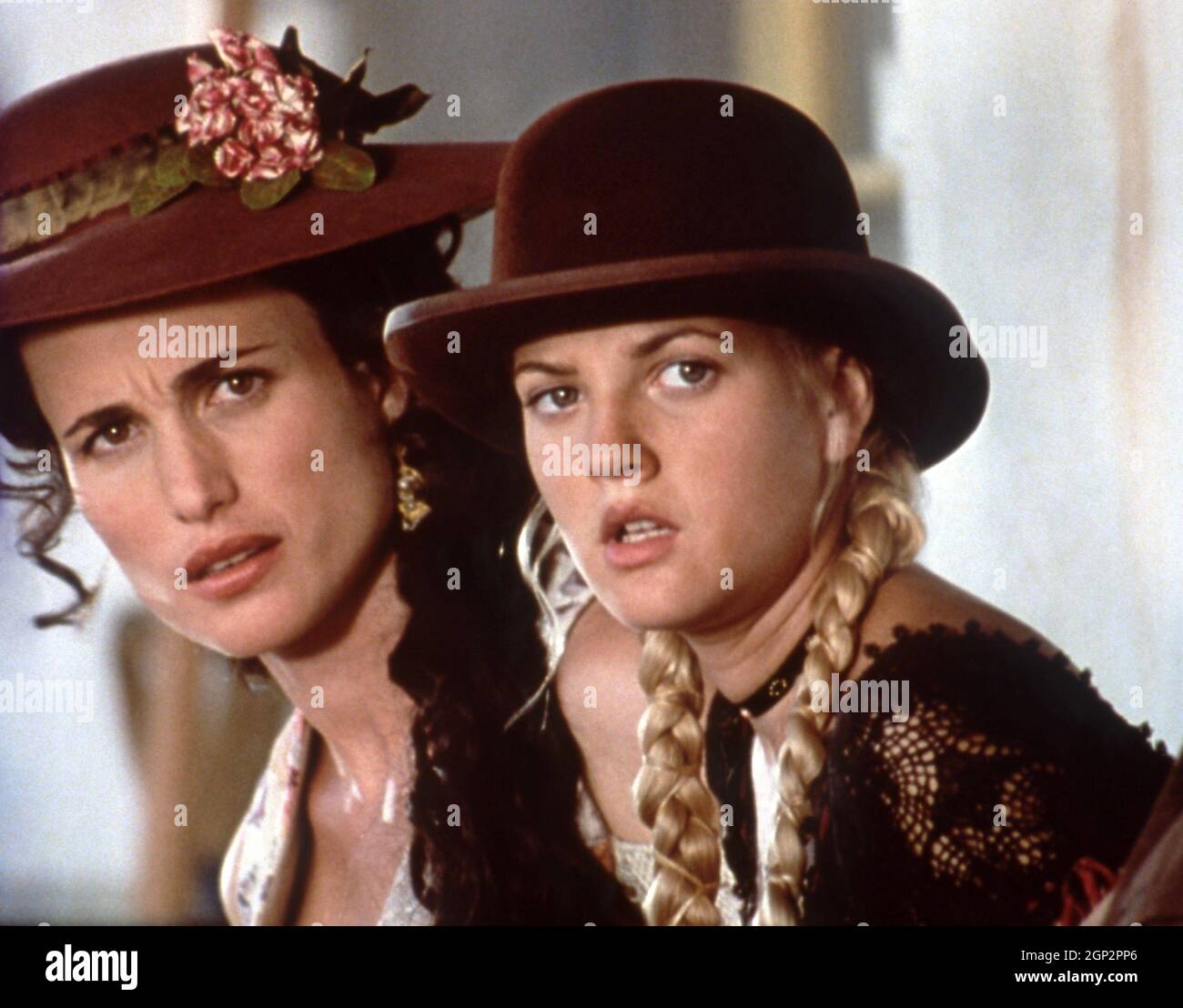 BAD GIRLS, from left: Andie MacDowell, Drew Barrymore, 1994. TM & Copyright ©20th Century Fox Film Corp. / Courtesy Everett Collection Stock Photo