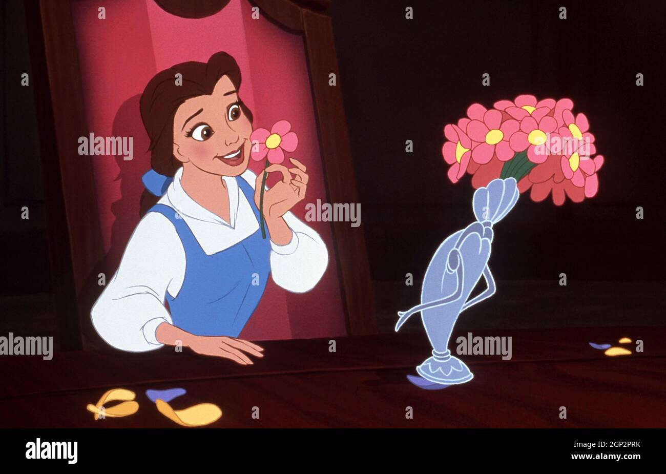 BEAUTY AND THE BEAST, BEAUTY AND THE BEAST, center: Belle (voice: Paige  OHara), 1991. ©Walt Disney Pictures  Courtesy Everett Collection Stock  Photo - Alamy