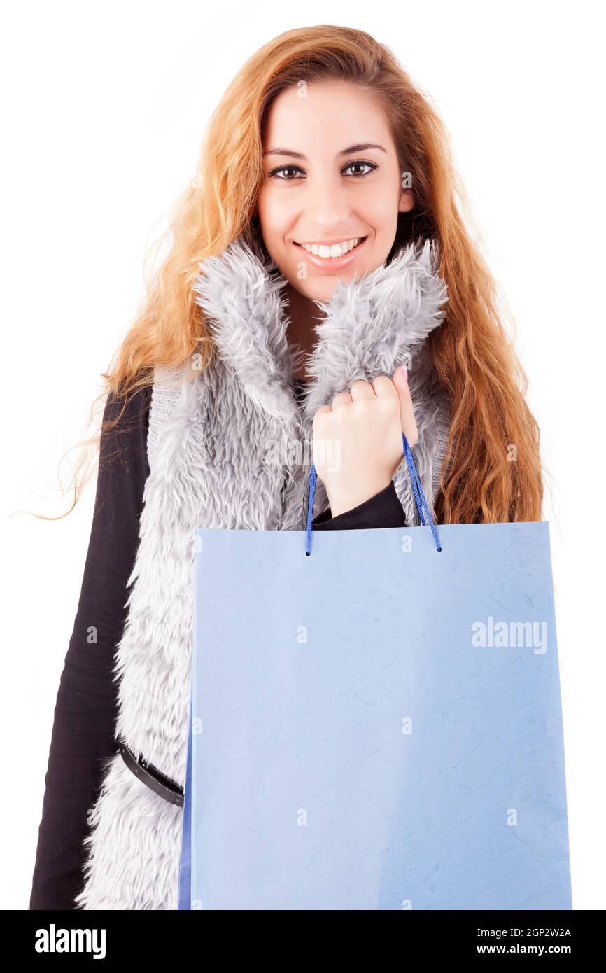 Young and beautiful woman with shopping bags Stock Photo - Alamy