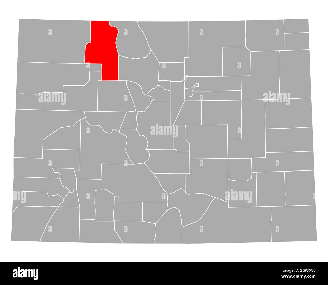 Map of Routt in Colorado Stock Photo Alamy
