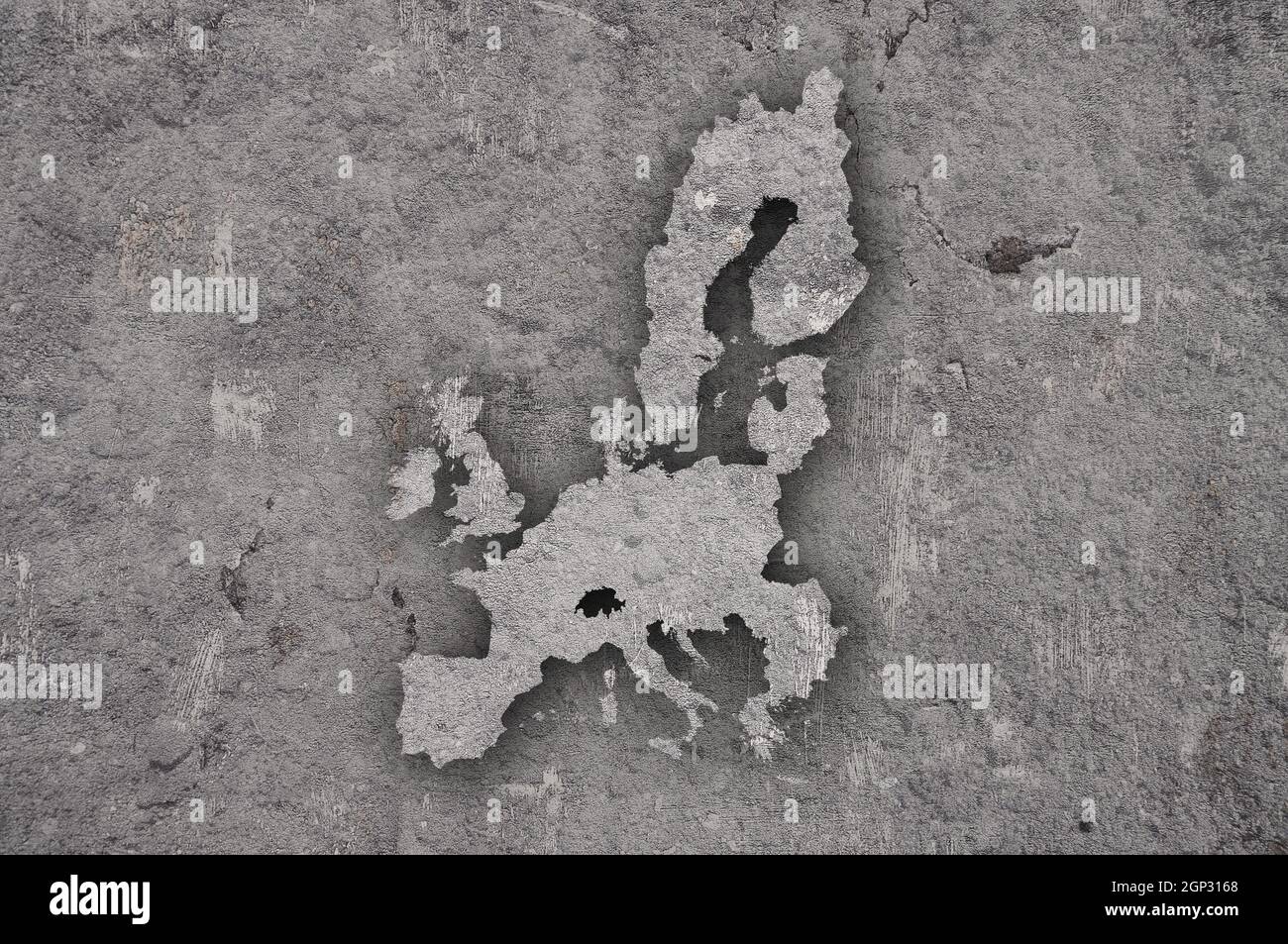 Map of European Union on weathered concrete Stock Photo - Alamy