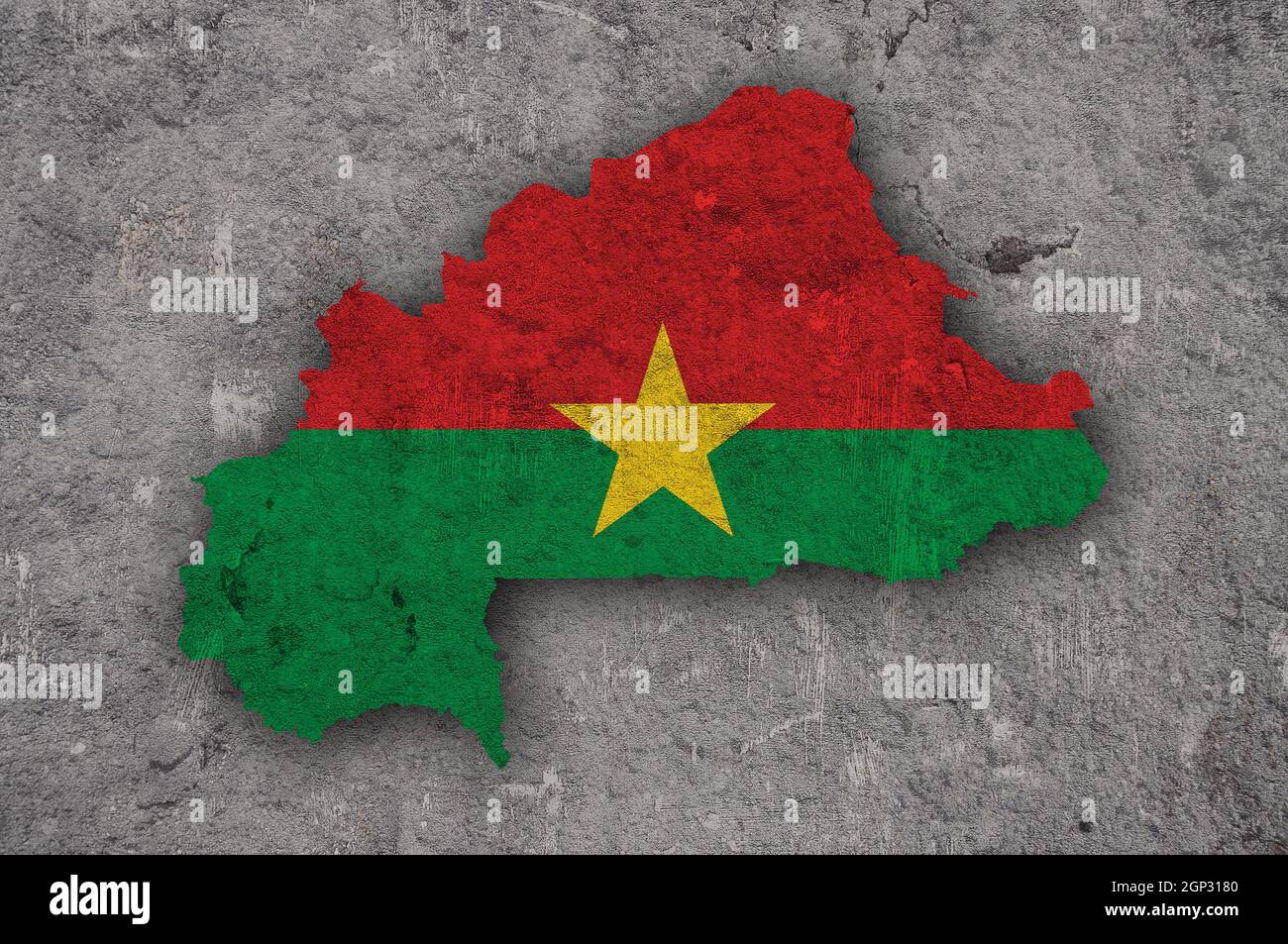 Map and flag of Burkina Faso on weathered concrete Stock Photo - Alamy