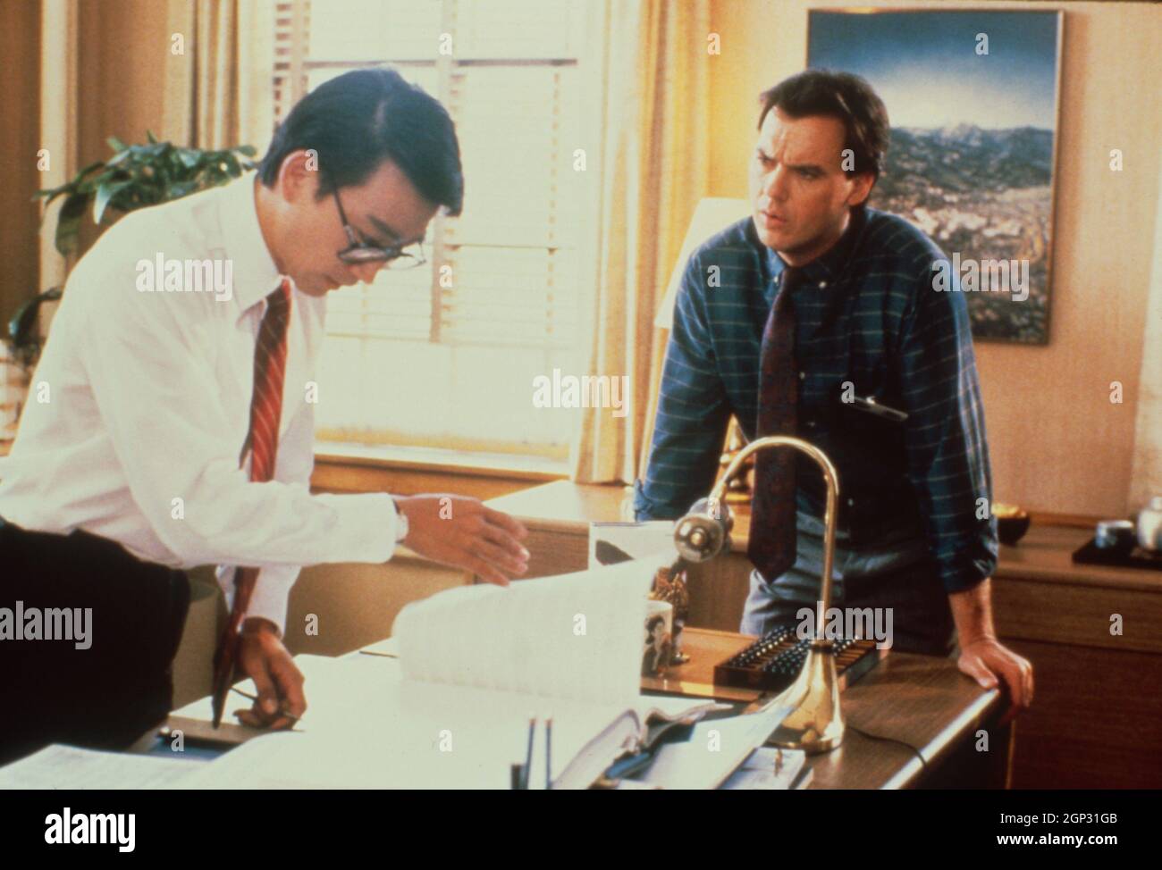 GUNG HO, from left Gedde Watanabe, Michael Keaton, 1986. © Paramount Pictures / Courtesy