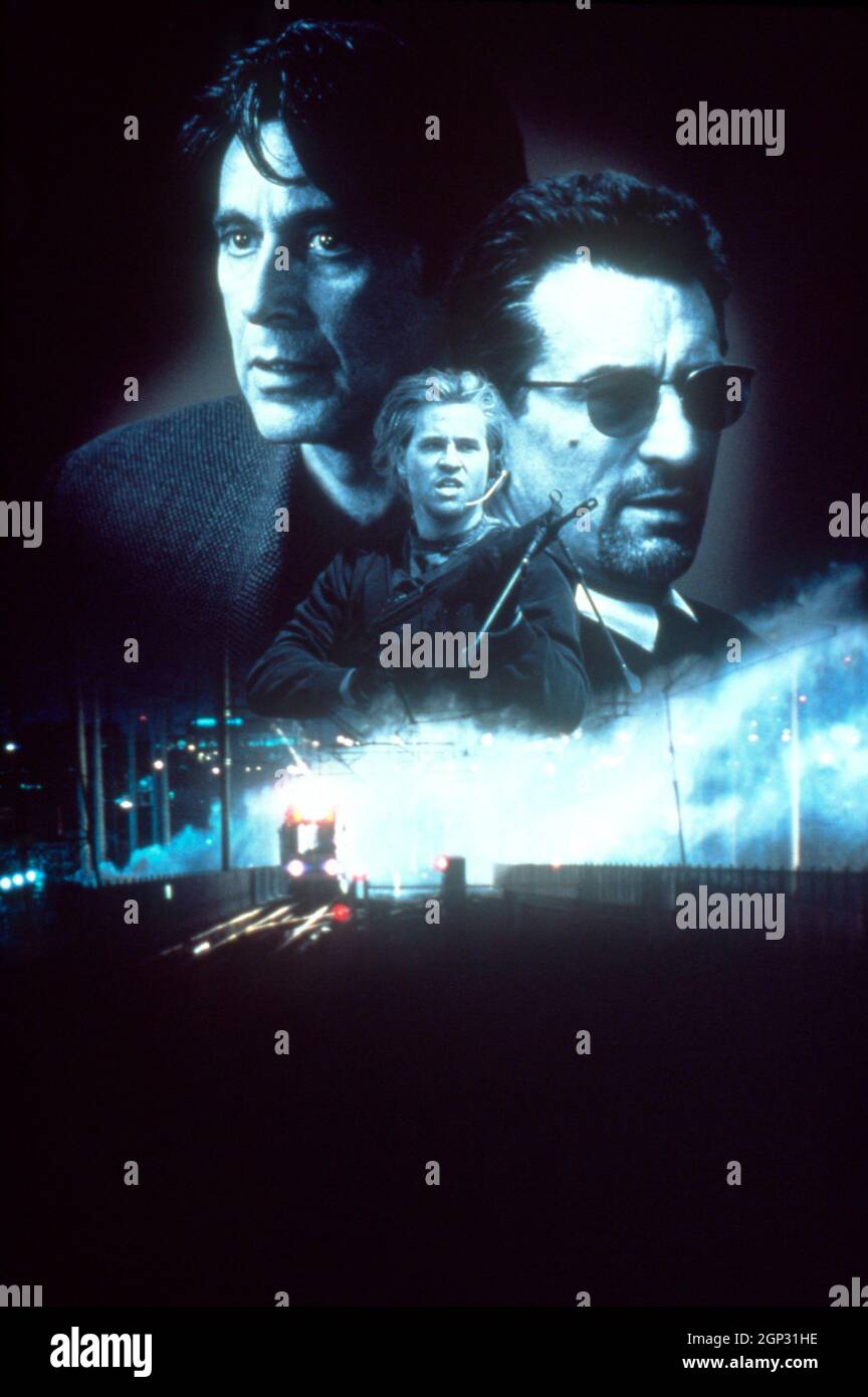 HEAT, key art, from left: Al Pacino, Val Kilmer, Robert De Niro, 1995