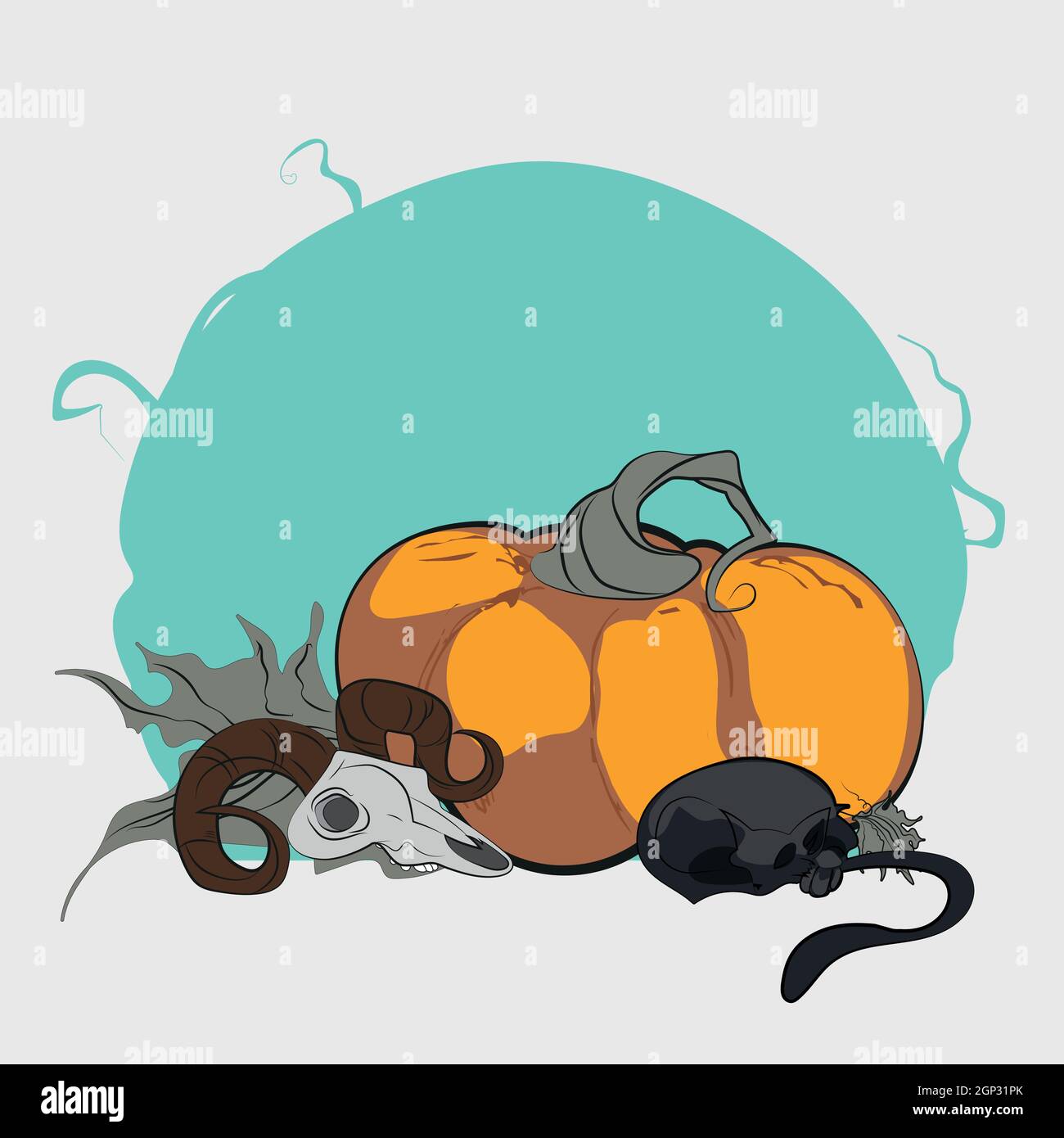 Vector Halloween cover website with space for text Stock Vector