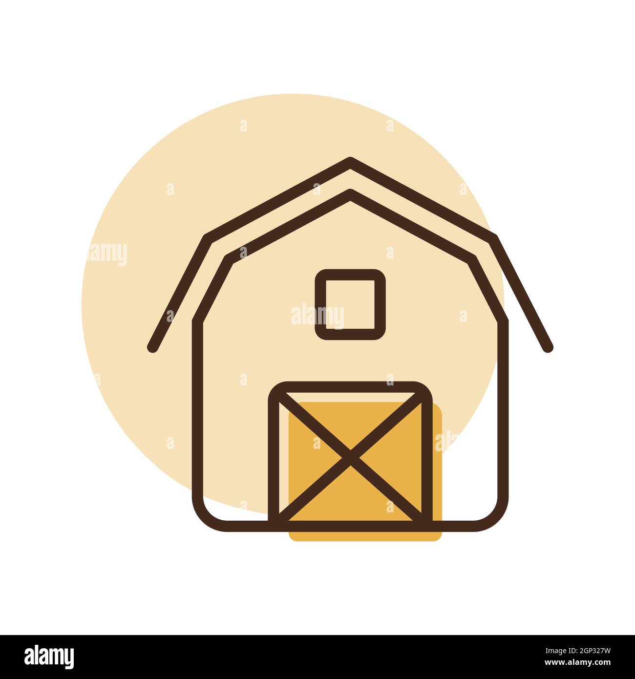 Farm barn vector flat icon Stock Vector