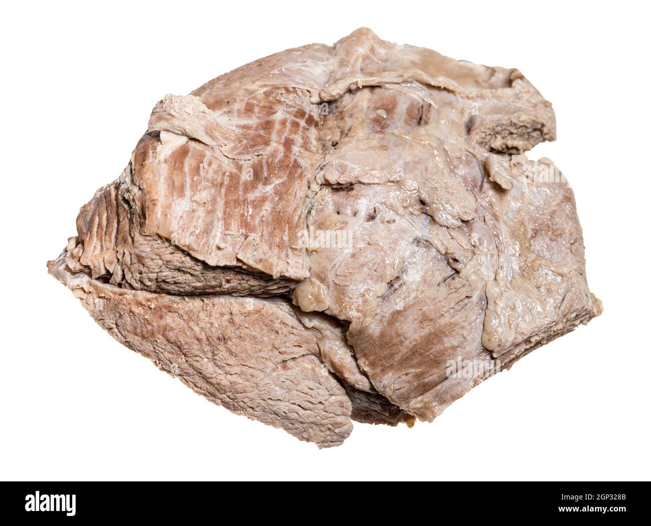cold boiled beef meat isolated on white background Stock Photo - Alamy