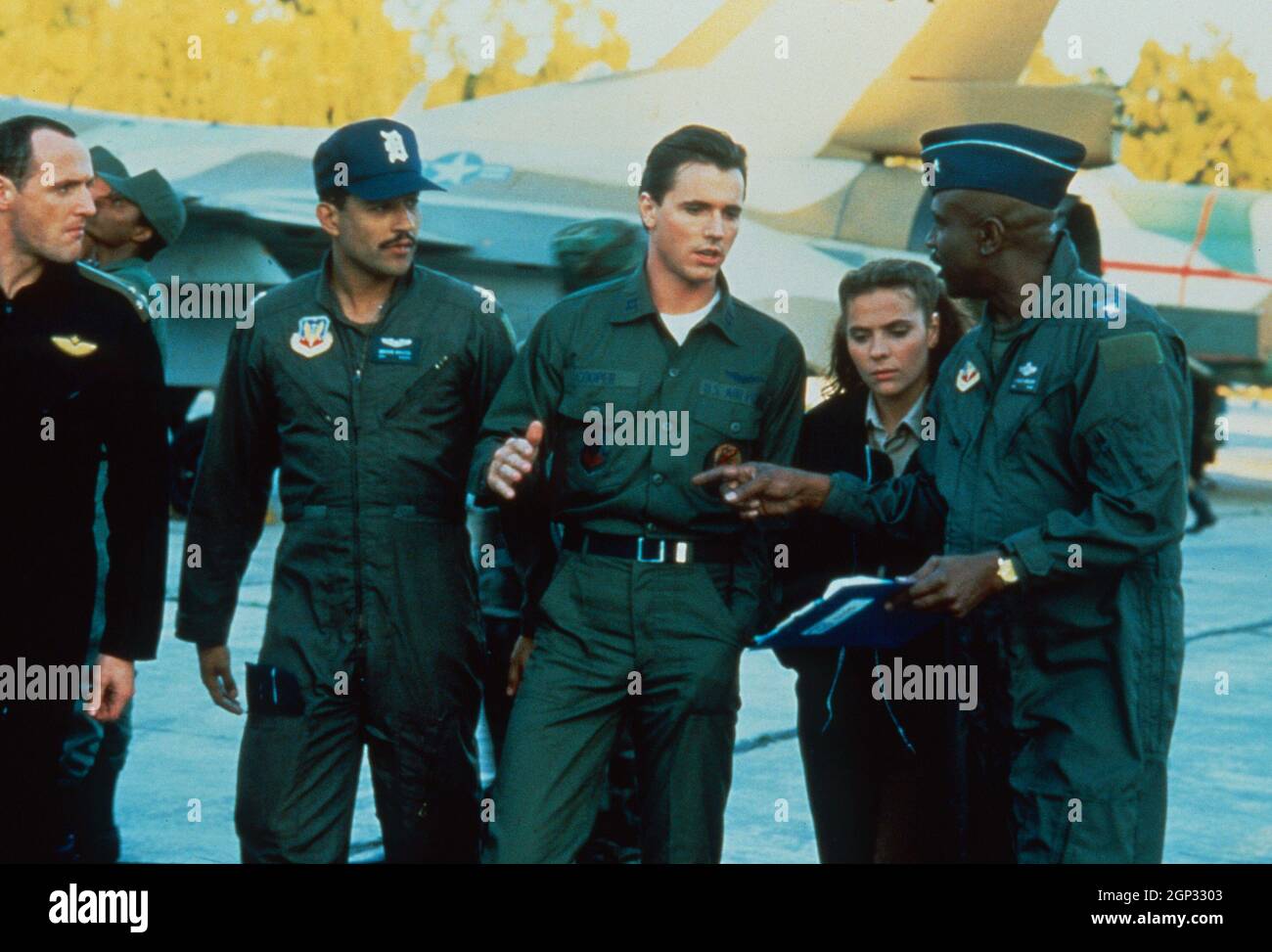 IRON EAGLE II, from left Colm Feore, Clark Johnson, Mark Humphrey