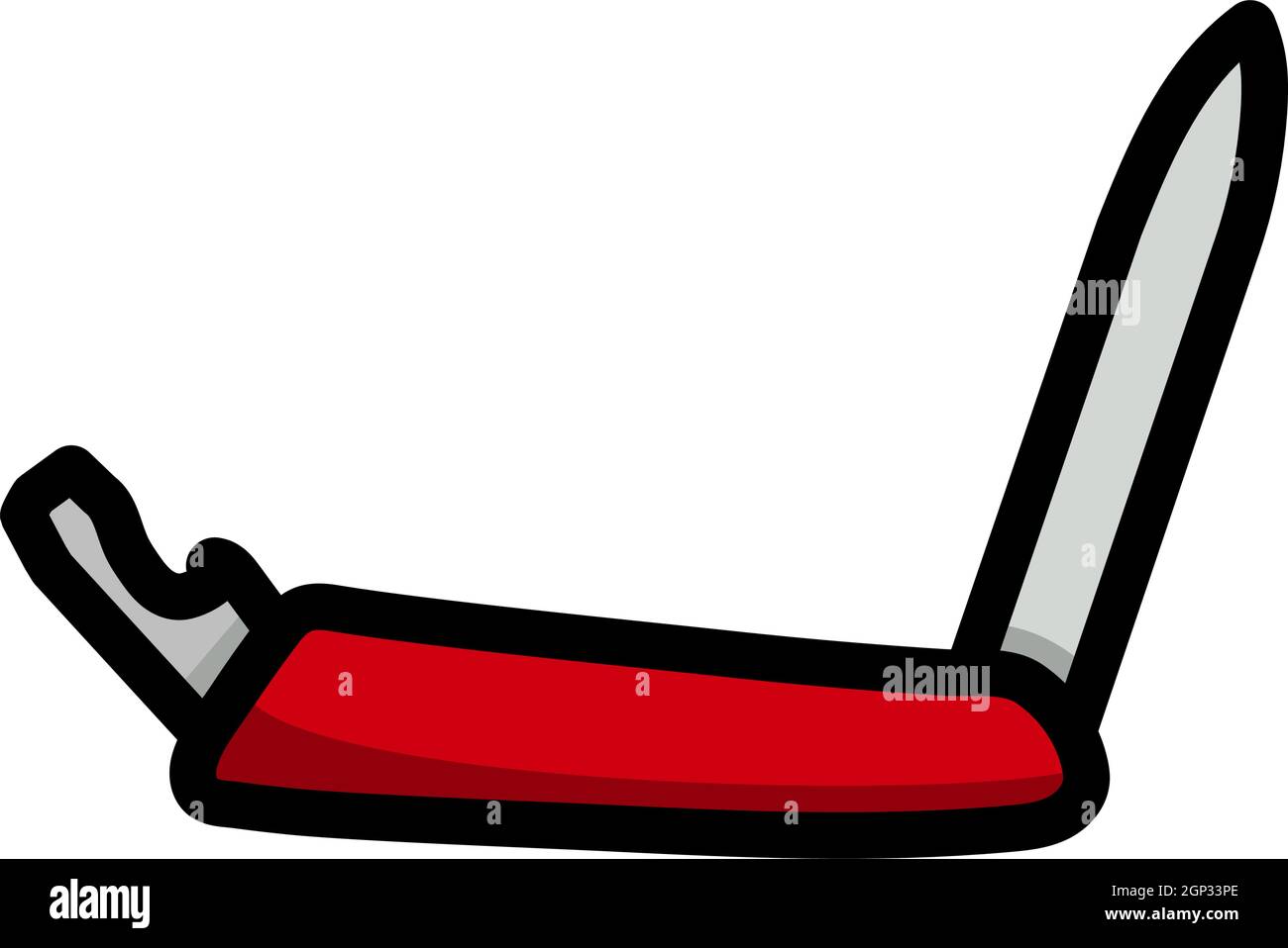 Icon Of Folding Penknife Stock Vector