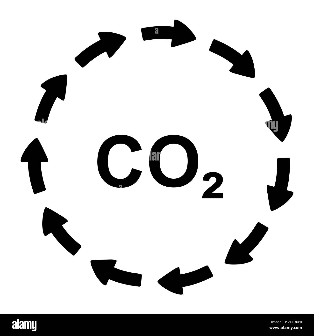 Carbon dioxide and arrows Stock Photo Alamy