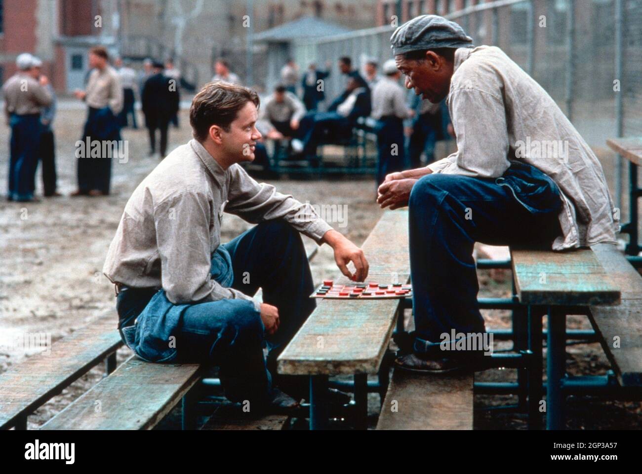 The Shawshank Redemption From Left Tim Robbins Morgan Freeman 1994 Ph Michael Weinstein 5682