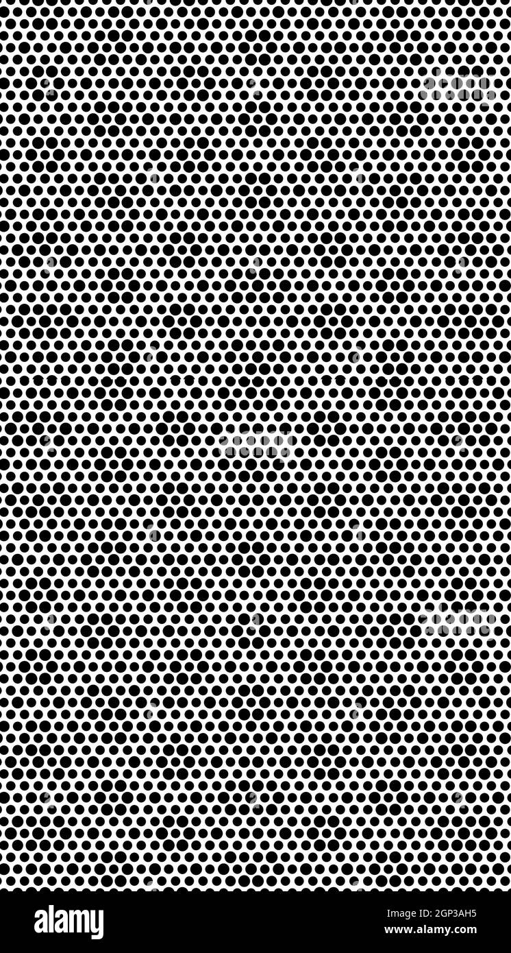 Black and white dots halftone abstract illustration full frame ...