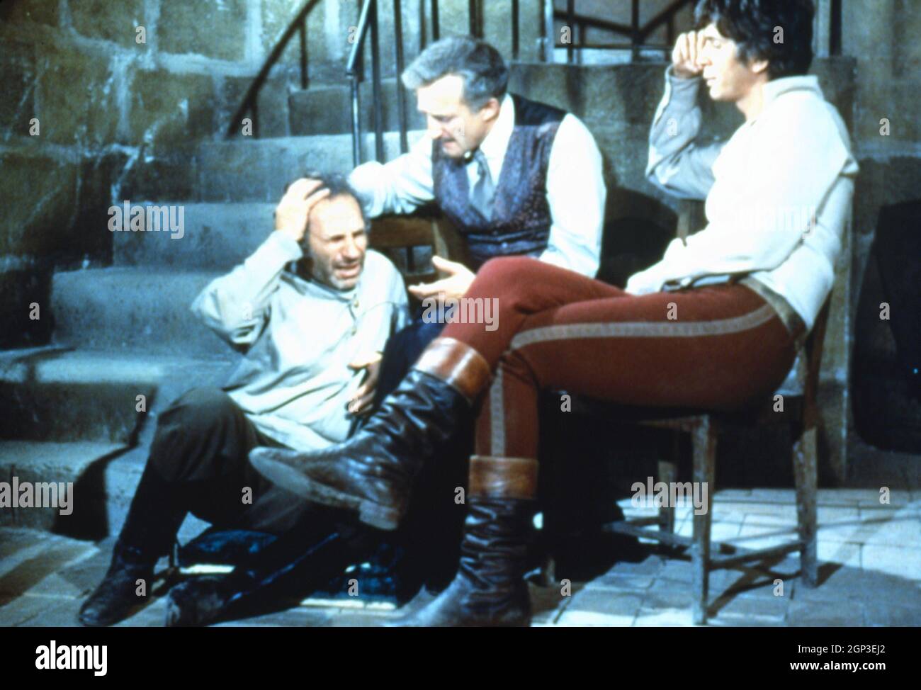 TWELVE CHAIRS, from left Mel Brooks, Ron Moody, Frank Langella, 1970