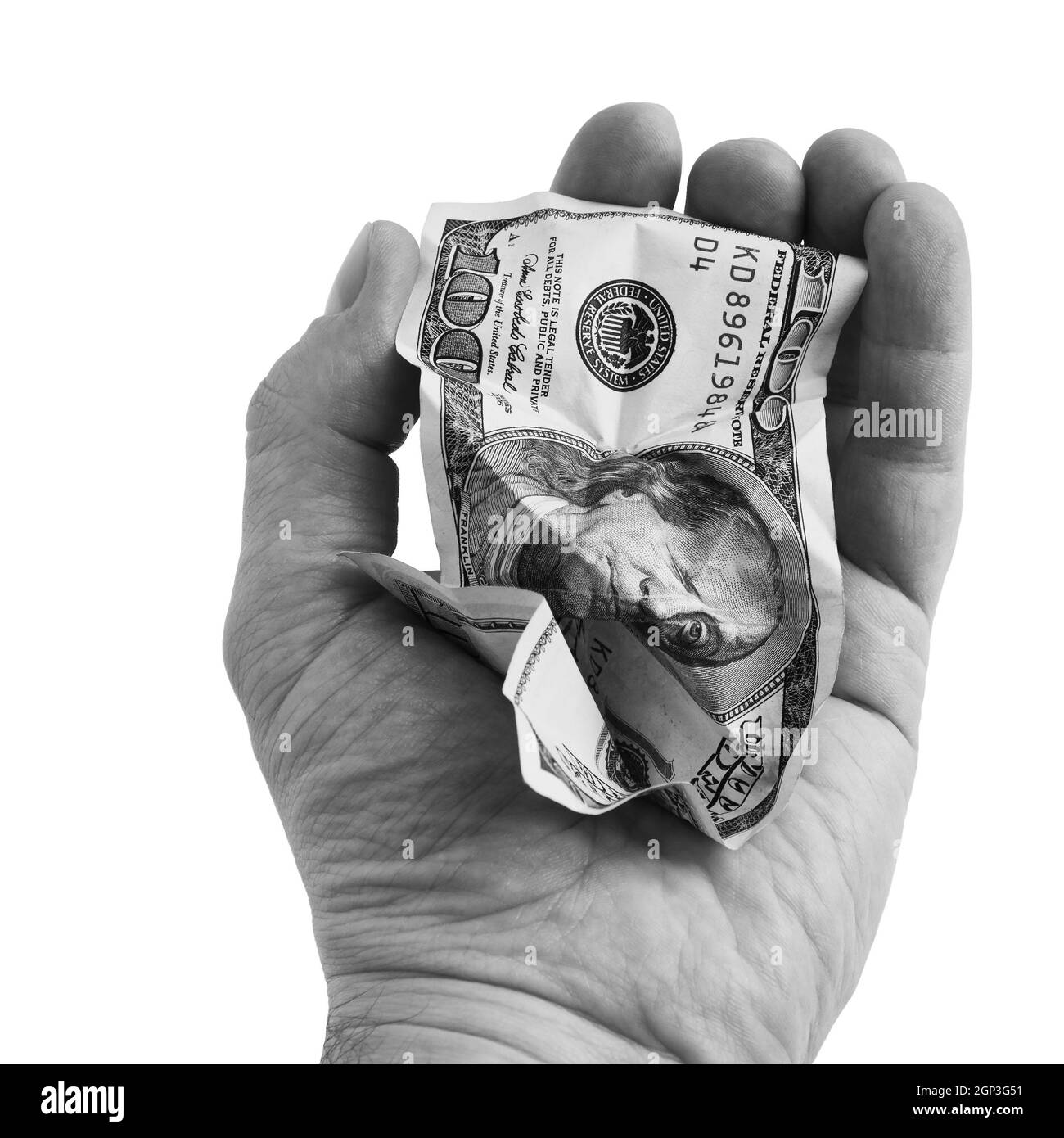 100 dollar bill Black and White Stock Photos & Images - Alamy
