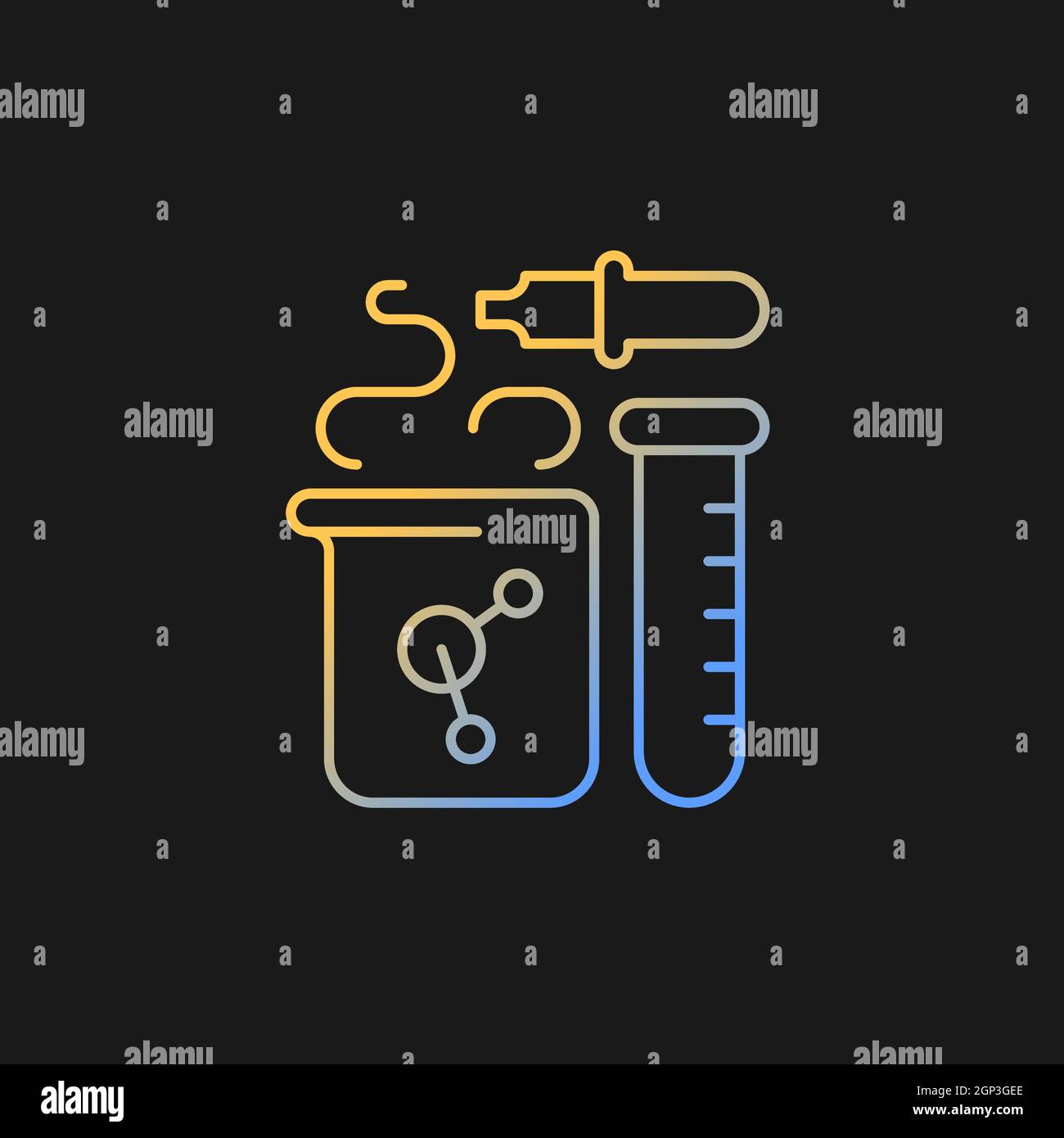 Chemistry gradient vector icon for dark theme Stock Vector Image & Art ...