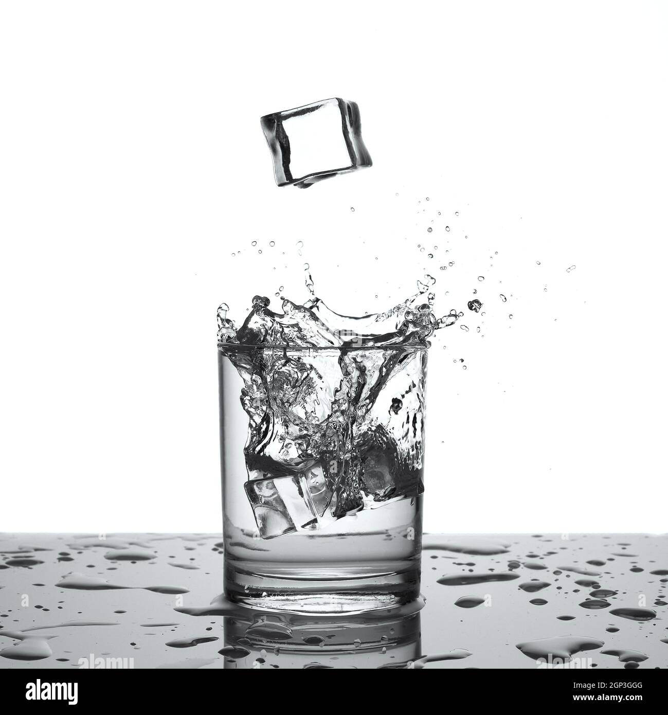 Ice cubes water splashes isolated hi-res stock photography and images ...