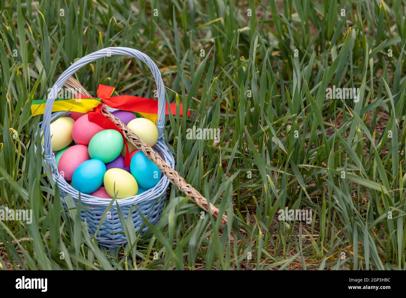 Easter still life with colored eggs Stock Photo - Alamy