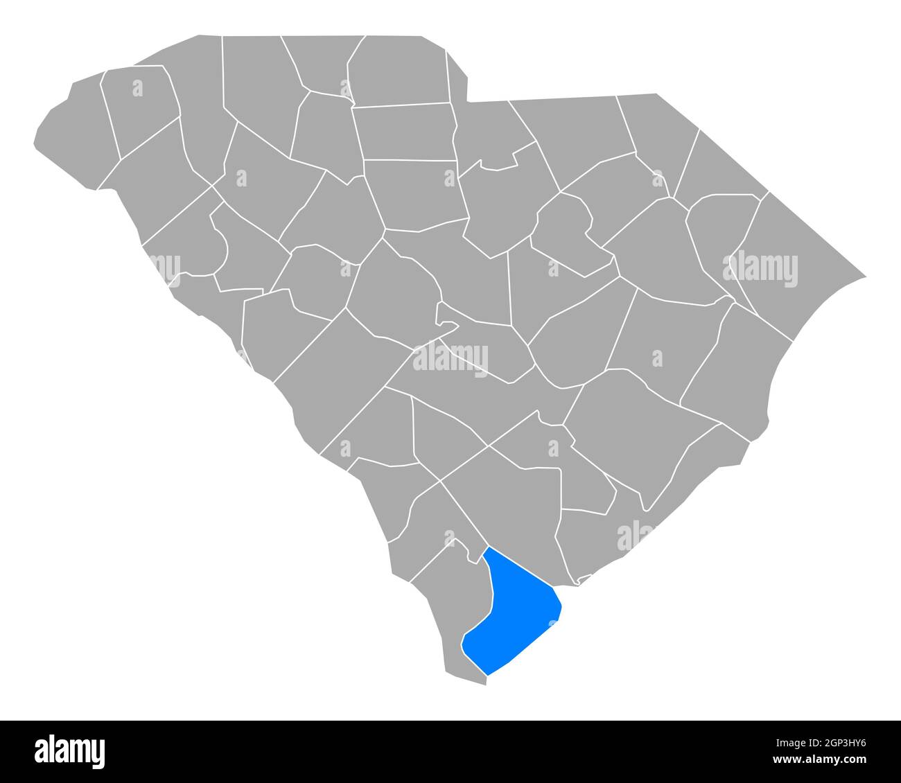 Map of Beaufort in South Carolina Stock Photo - Alamy