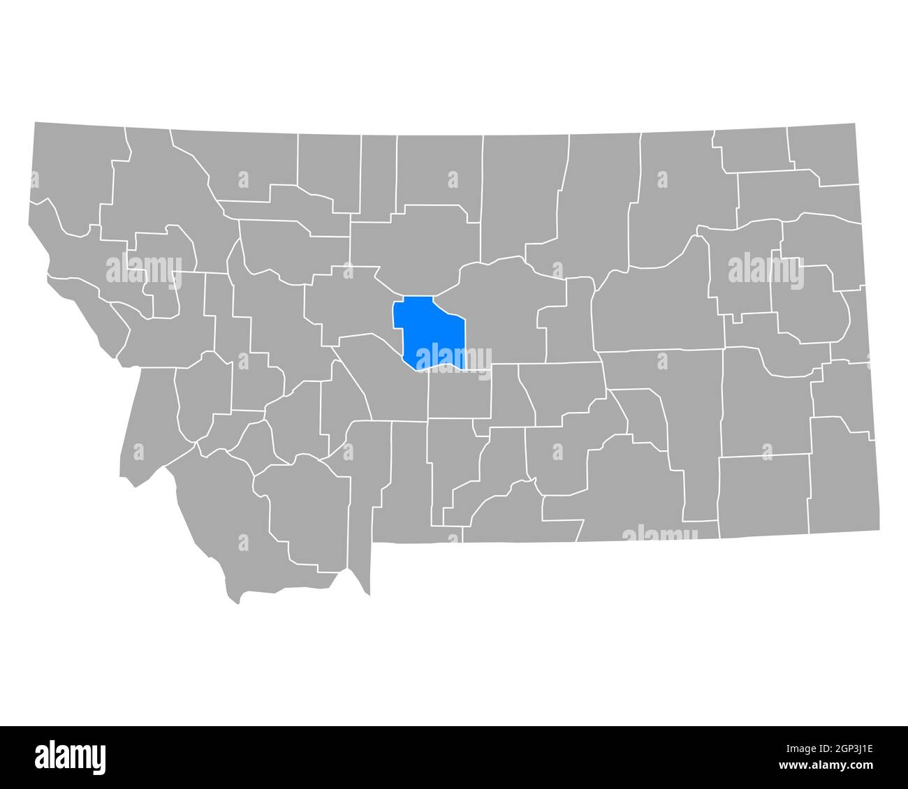 Map of Judith Basin in Montana Stock Photo Alamy