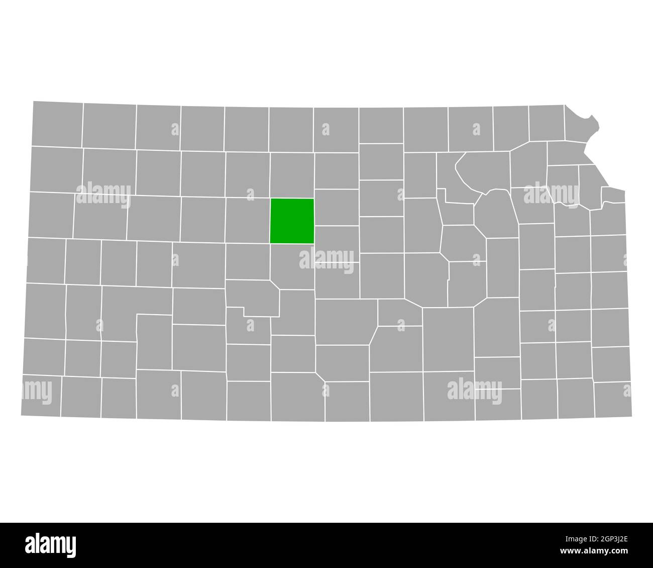 Map of Russell in Kansas Stock Photo Alamy