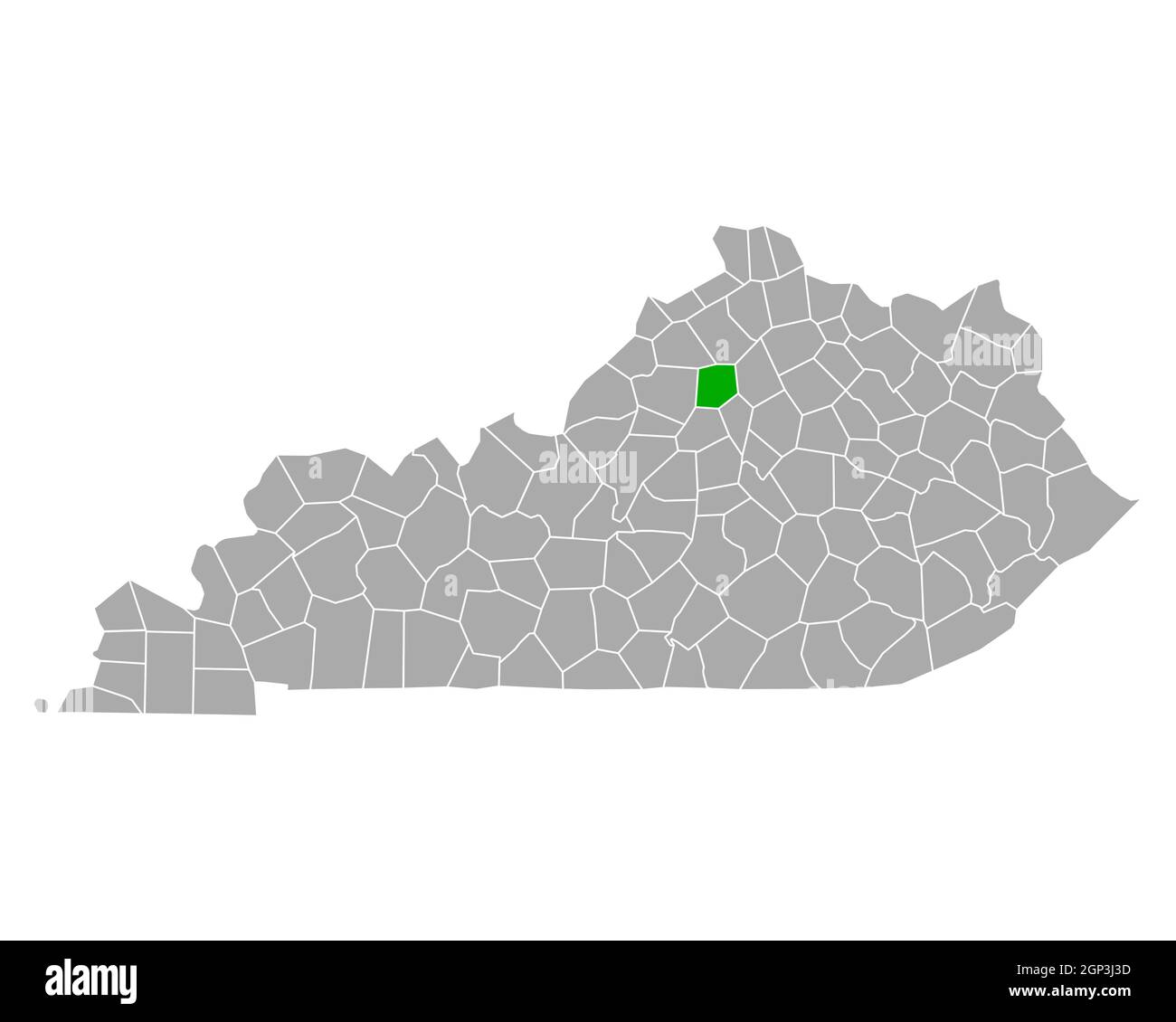 Map of Franklin in Kentucky Stock Photo Alamy