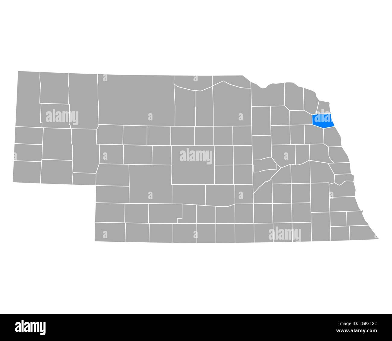 Map Of Thurston In Nebraska Stock Photo Alamy