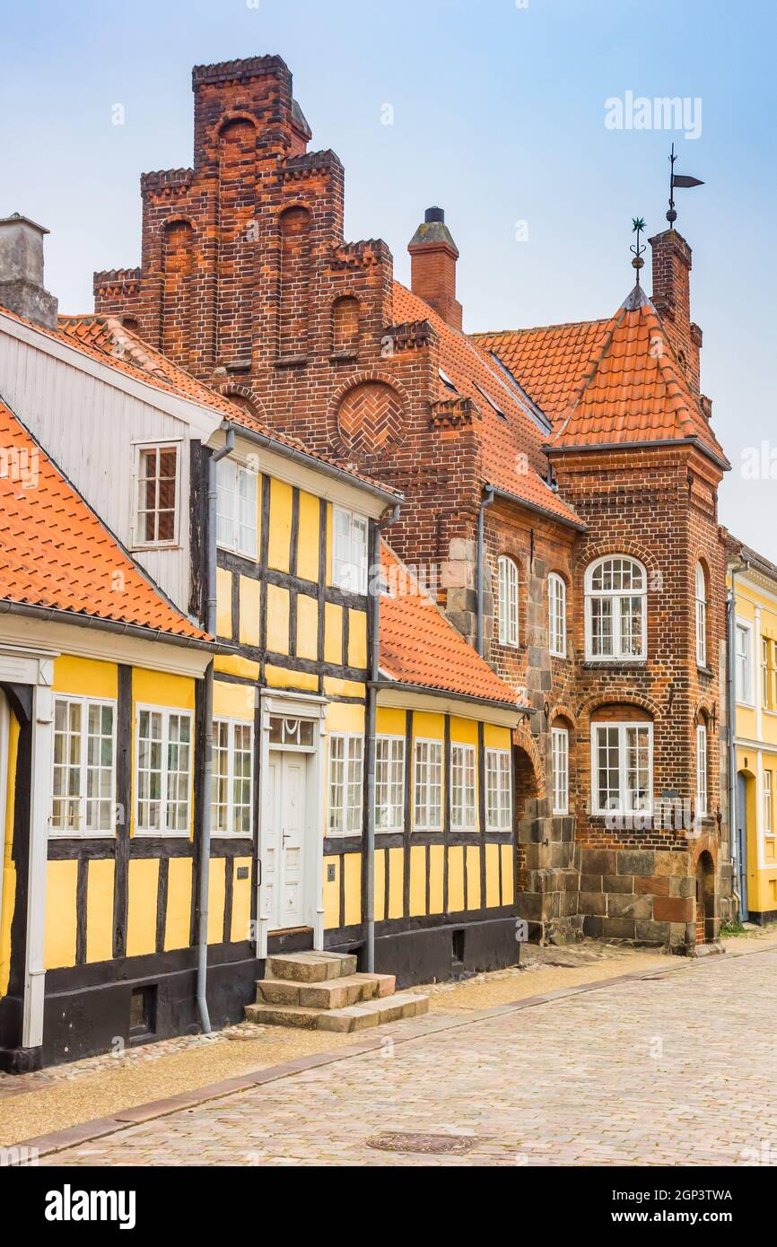 Historic half timbered house in the center of Denmark Stock