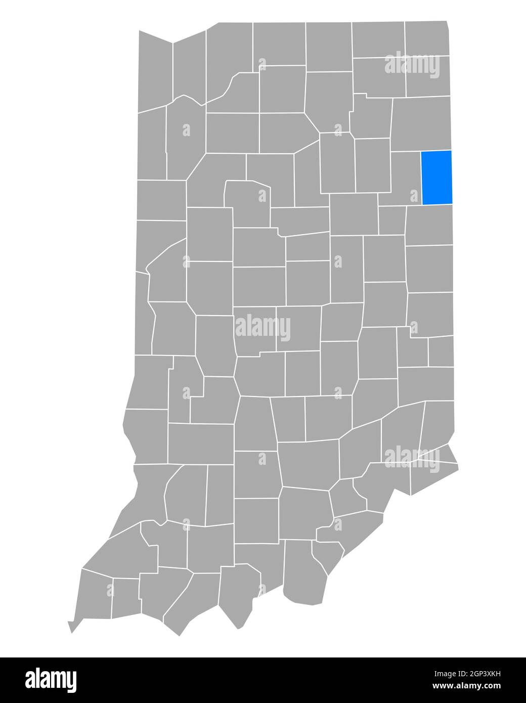 Map of Adams in Indiana Stock Photo - Alamy